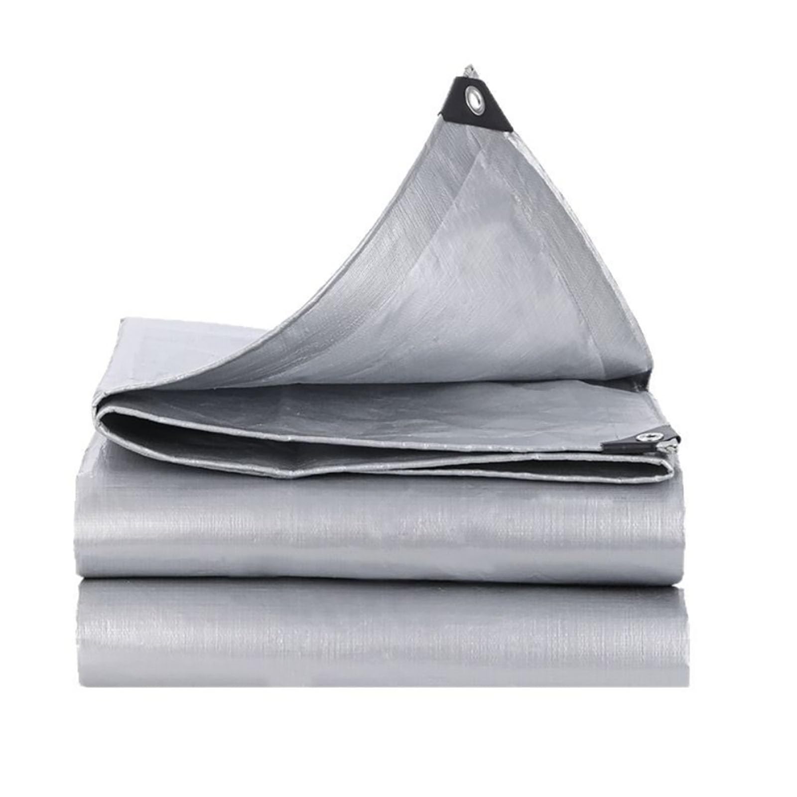 Lihuane Silver Heavy Duty Tarpaulin Waterproof 120 X 180 Cm Heavy Duty, With Eyelets Easy Foldable Ground Tarp Sheet Pe Material, Mould-Proof For Multipurpose Indoor Outdoor Protection,