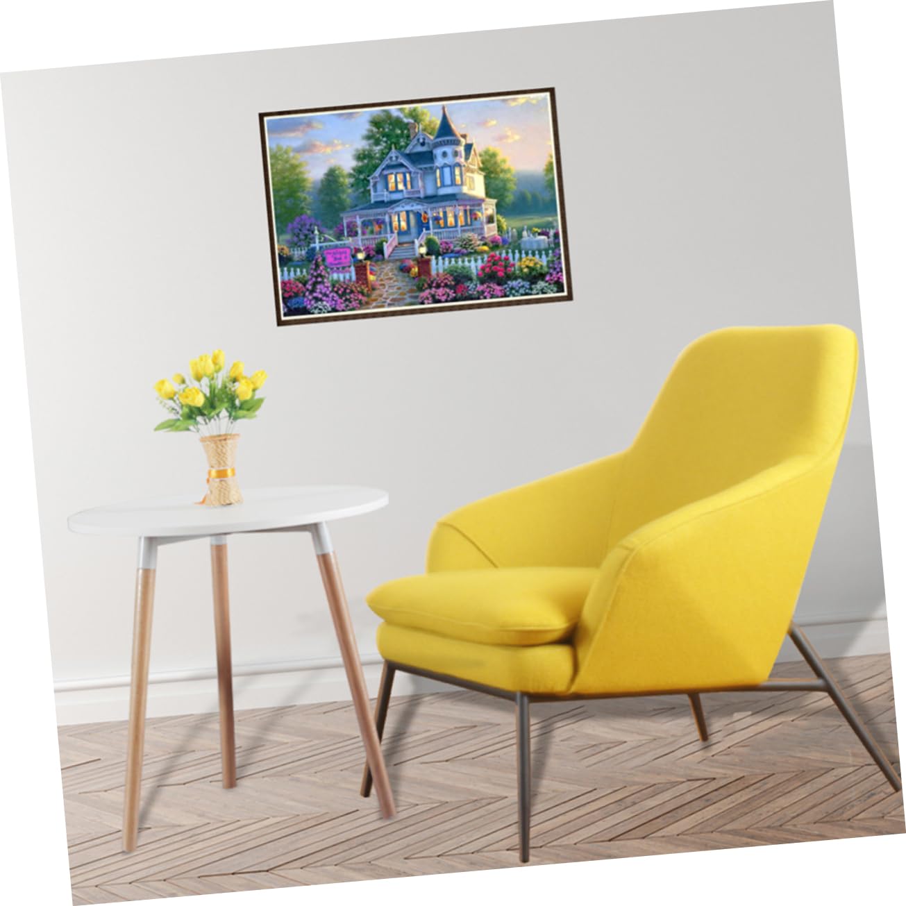 NUOBESTY 3stücke Diamant Malset Kreuzstich Wanddekoration Schloss Design Langlebige Klebefläche Leuchtende Farben Für Kreative Freizeitaktivitäten Mit Familie Und Freunden