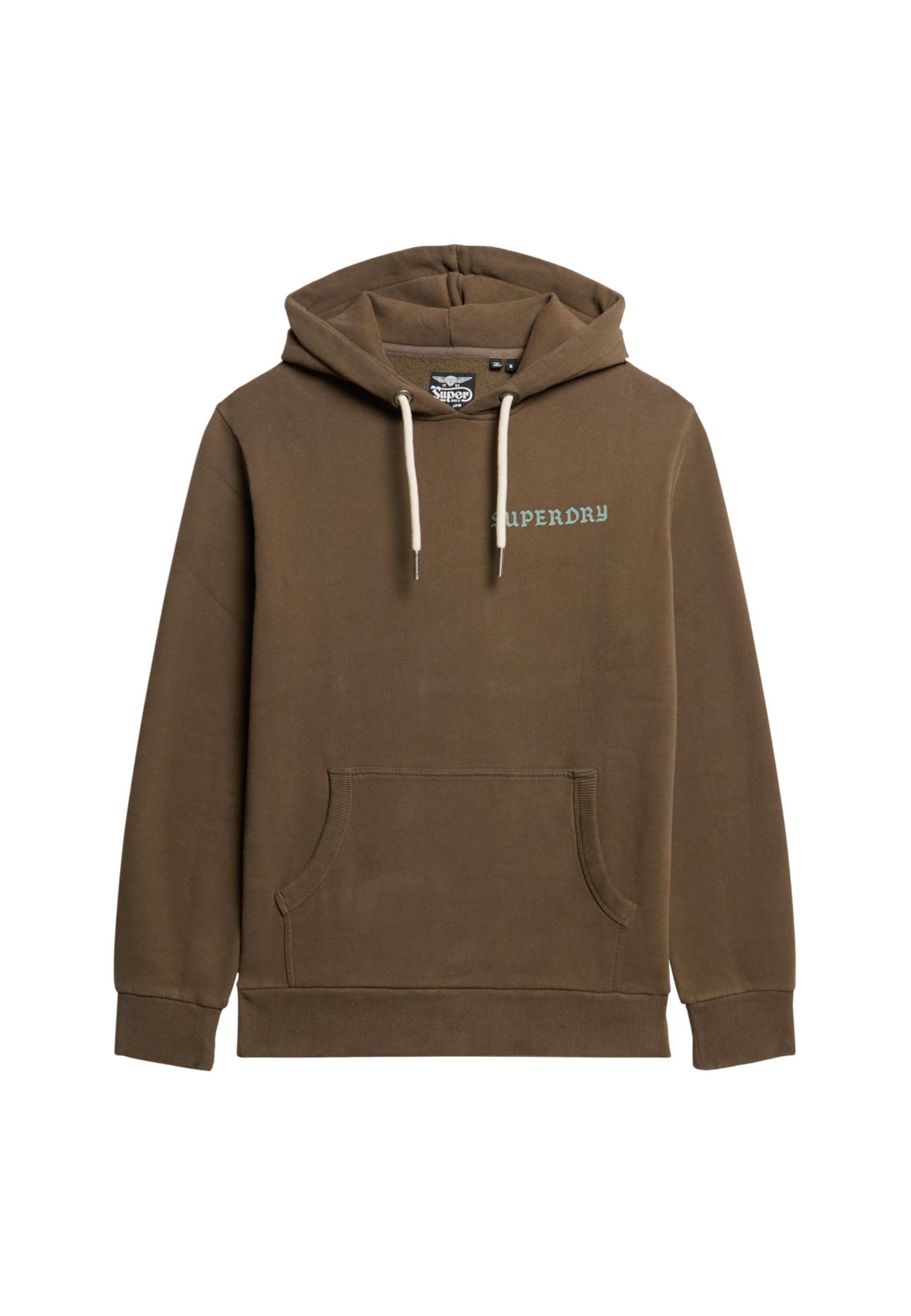 Superdry Men's Tattoo Hoodie with Graphic Print, Dark khaki, XXL
