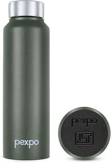 Go24 pexpo Chromo ISI Certified Stainless Steel Sports/Fridge Water Bottle - 750ml | Single Wall | Leakproof | Lightweight...