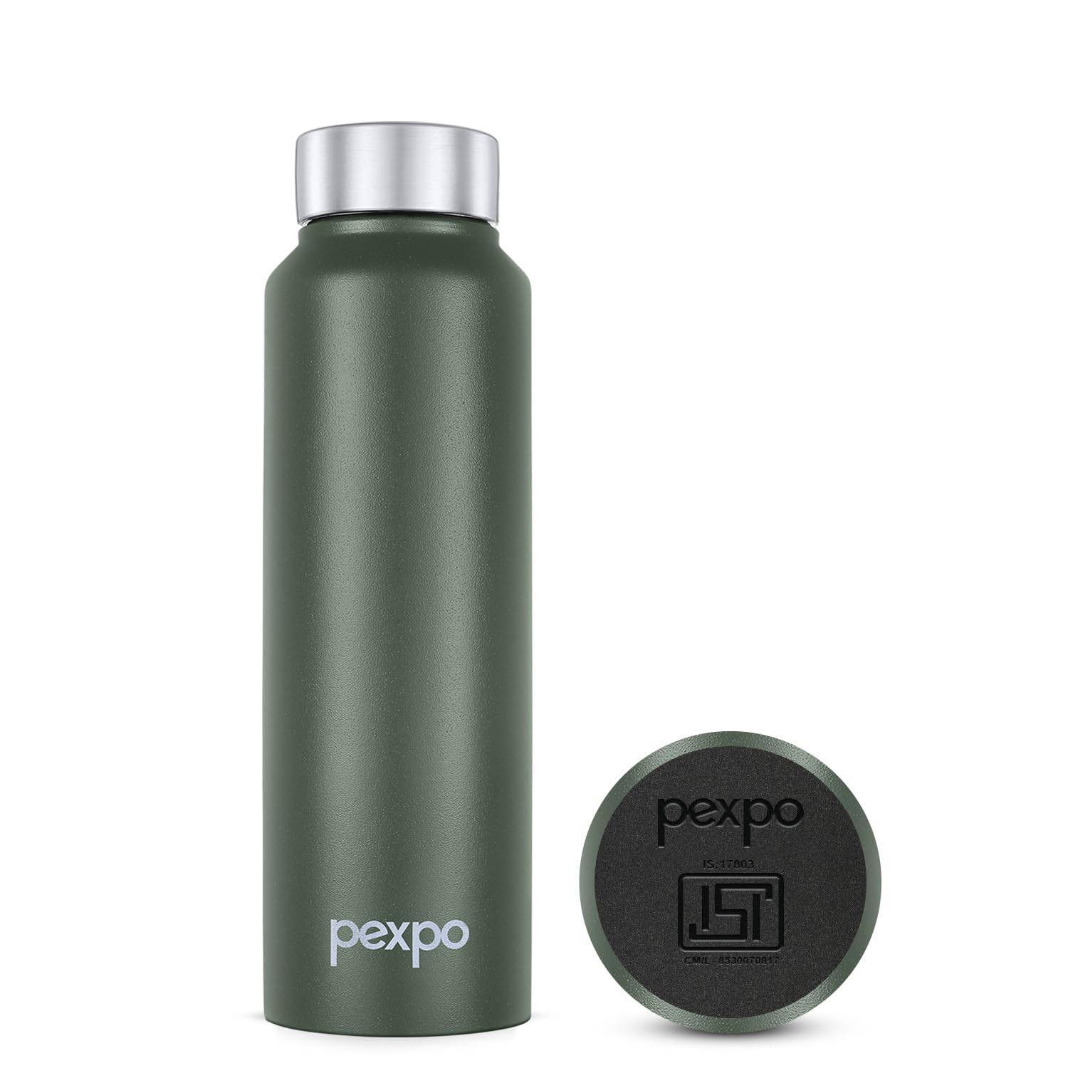 Go24 pexpo Chromo ISI Certified Stainless Steel Sports/Fridge Water Bottle - 750ml | Single Wall | Leakproof | Lightweight...