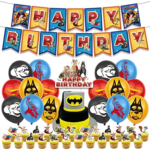 Juego de globos de fiesta de cumpleaños con temática de DC, Superman, Batman, Flash, Wonder Woman...