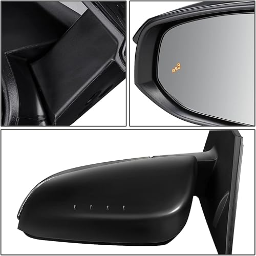 Miniatura 5 de DNA Motoring OEM-MR-TO1320311 - Espejo lateral plegable para conductor izquierdo compatible con Rav4 2013-2015, accionado ajustado+calentado+señal