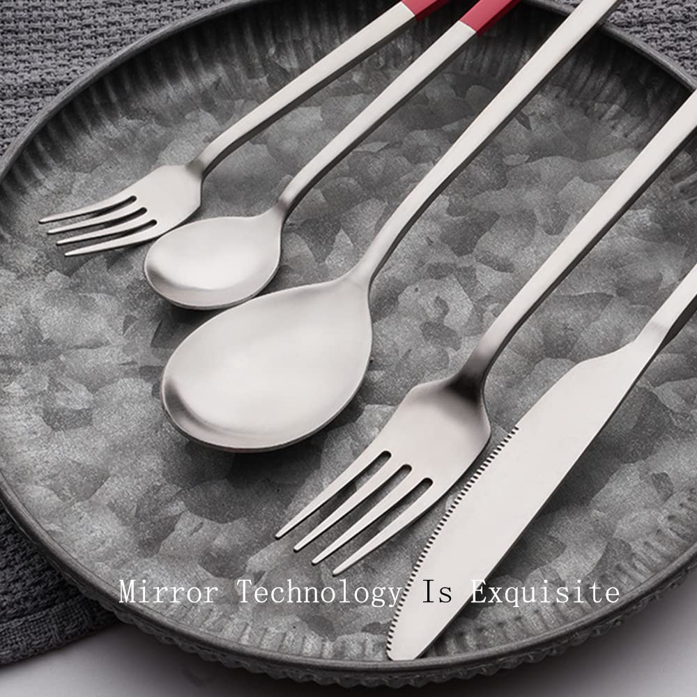 20-teiliges Blau Besteck-Set, Besteck Blau-Set Lebensmittelechtes Edelstahl Besteck-Set für 4 Personen Geschirr Essgeschirr, Hochglanzpoliert für Home/Wichtige Abendessen