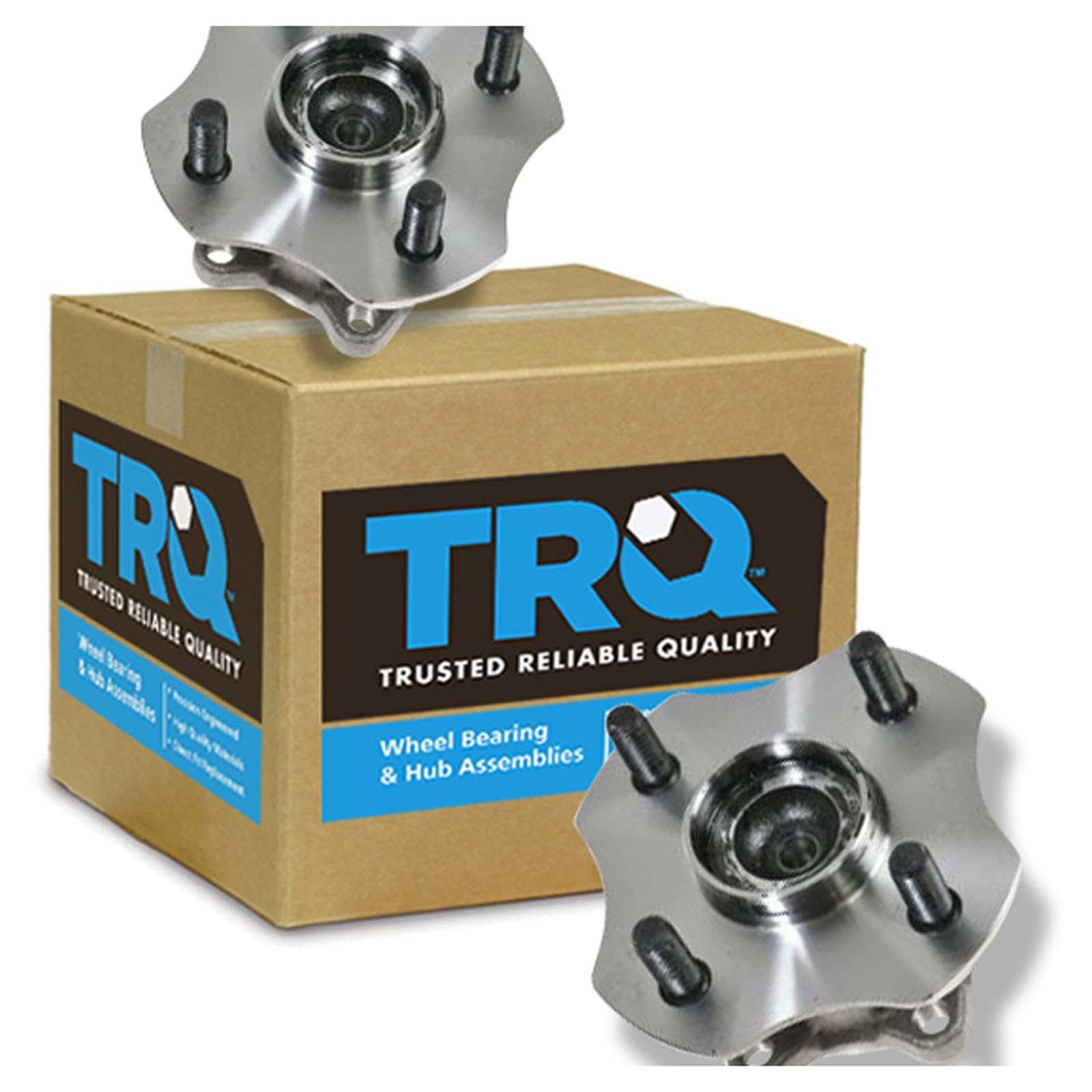 TRQ Rear Left and Right Wheel Bearing and Hub Assembly Set 2 Piece