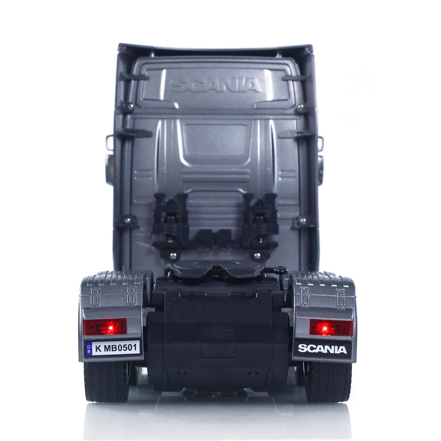 770S – Modellino di trattore radiocomandato in plastica 1/18 con batteria RTR 7,4 V, effetti sonori, luce 19 CH – Modello di camion – A partire da 14 anni (grigio)