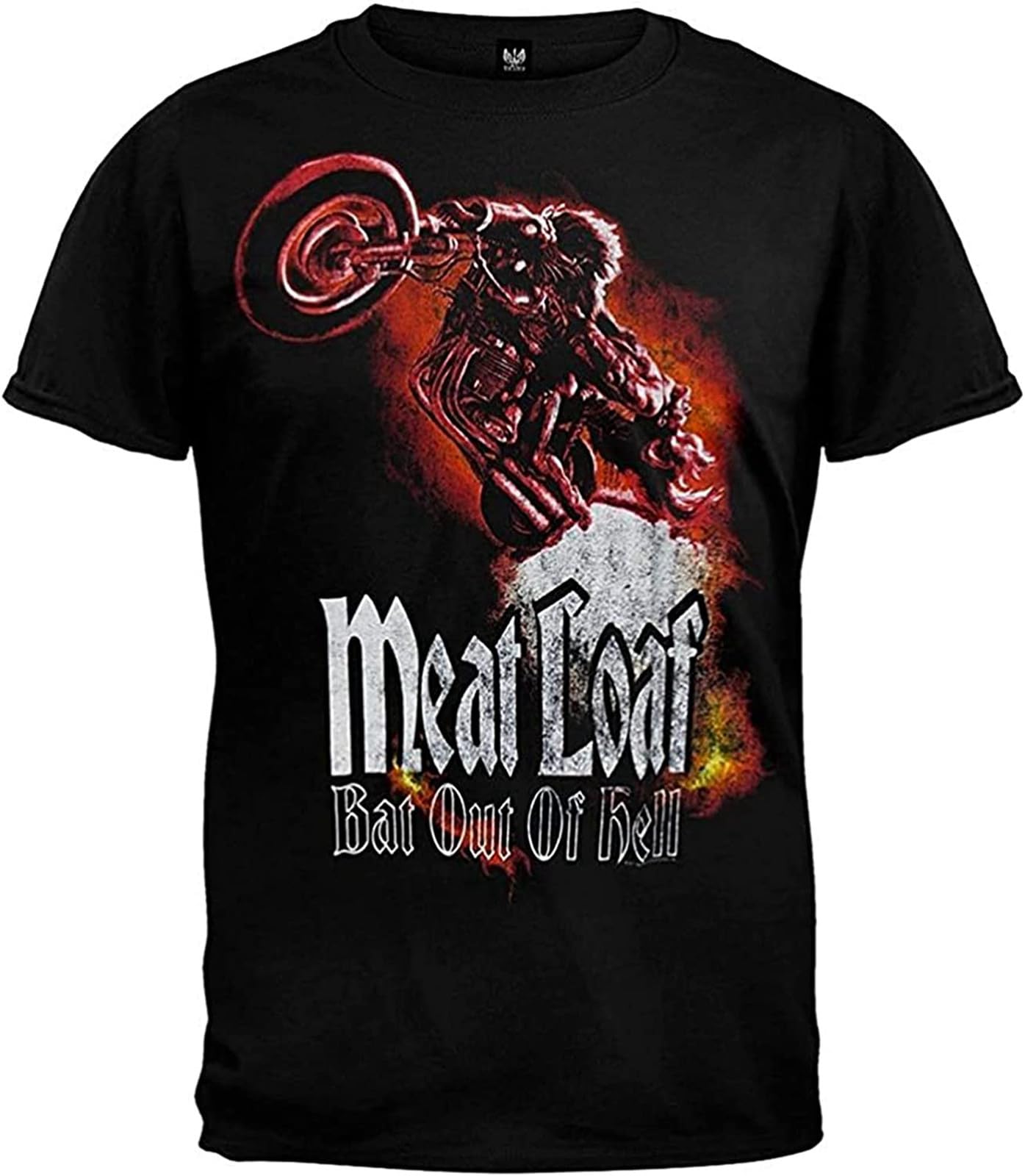 XINRONGYUAN Meat Loaf Mens Heaven Can't Wait T-Shirt Black S