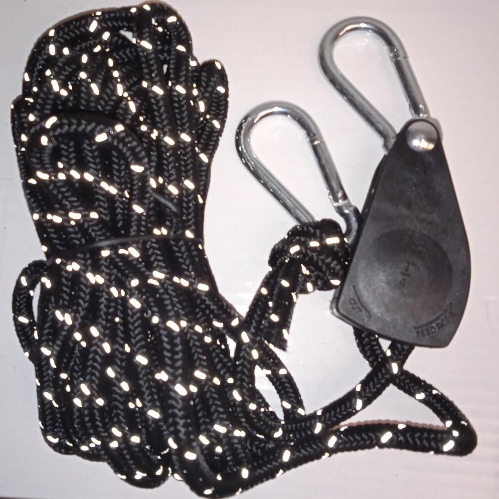 Corde De Haubanage Avec Poulie à Cliquet – 5 M, 6 Mm, Alliage Alu+nylon, Réglable, Pour Tente, Auvent, Kayak