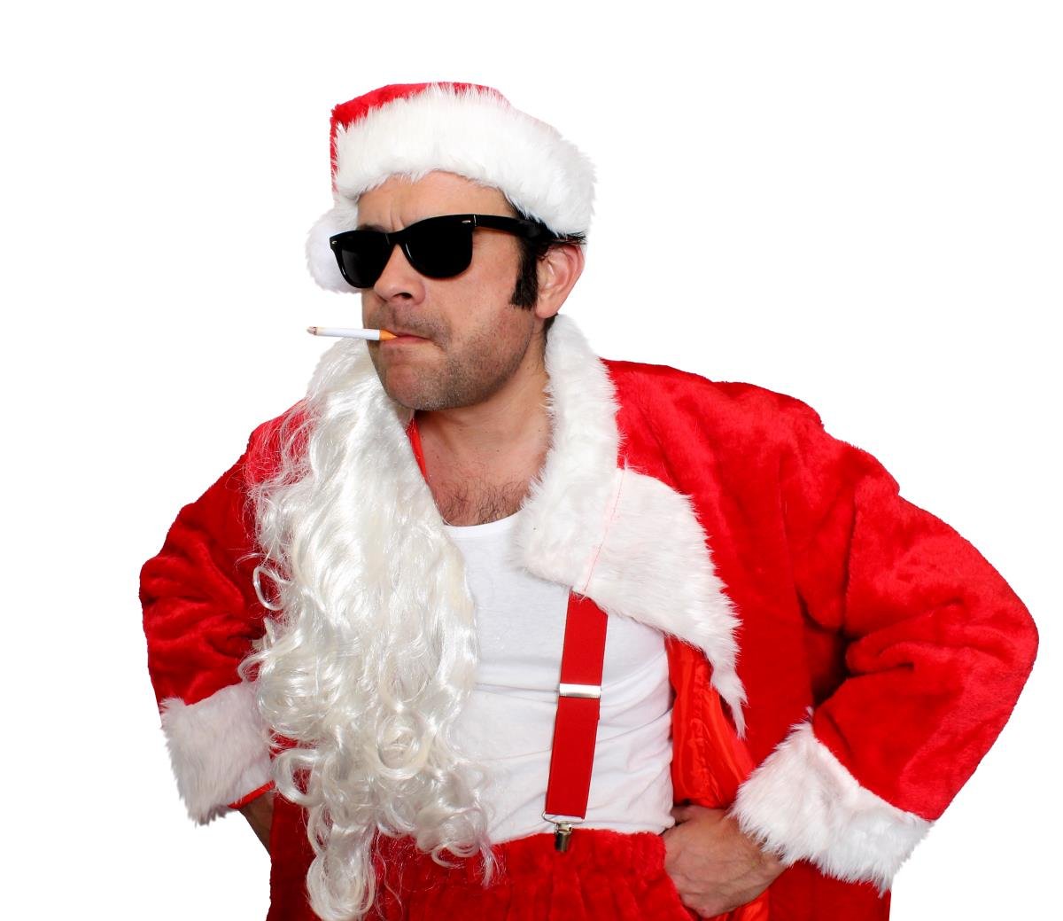 SUPER DELUXE NAUGHTY SANTA FANCY DRESS COSTUME FANCY DRESS COSTUME WITH ACCESSORIES - Image 2