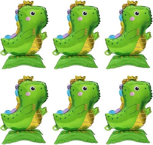 Globo de dinosaurio de dragón de tanystropheus de pie verde 3D para niños, tema del mundo de animales de la selva, inflable, decoración de globos de disponible en Yaxa Peru