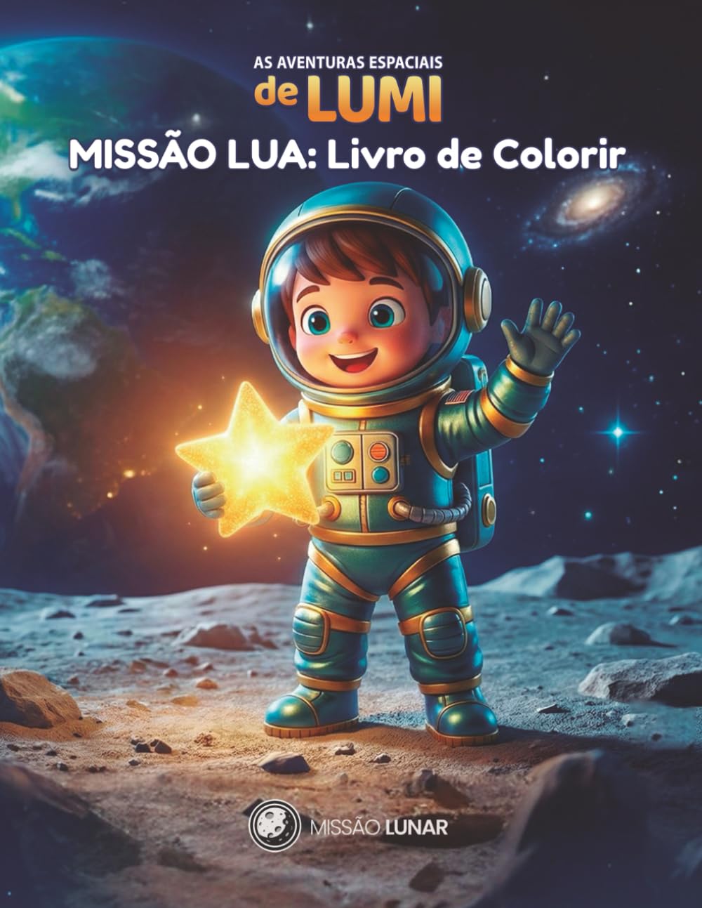 As Aventuras Espaciais de Lumi: Missão Lua - Livro de Colorir