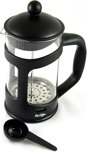 Unknown1 28 onzas de vidrio francés prensa fabricante con tapa de plástico ventana de nivel de agua transparente