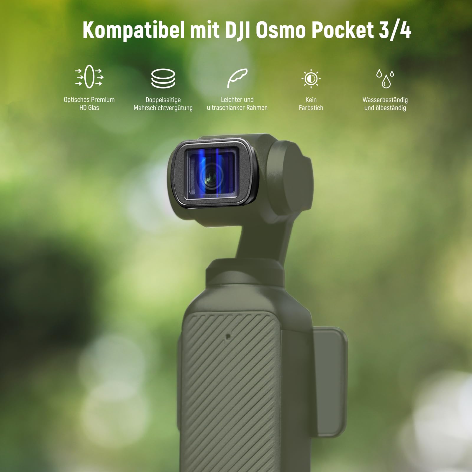 NEEWER 1,2X Anamorphot Objektiv, kompatibel mit DJI Osmo Pocket 3 / Pocket 4 / Xtra Muse, HD Magnetobjektiv für kinoreife Breitbildaufnahmen mit Blue Streak Effekt, LS-44 Pro