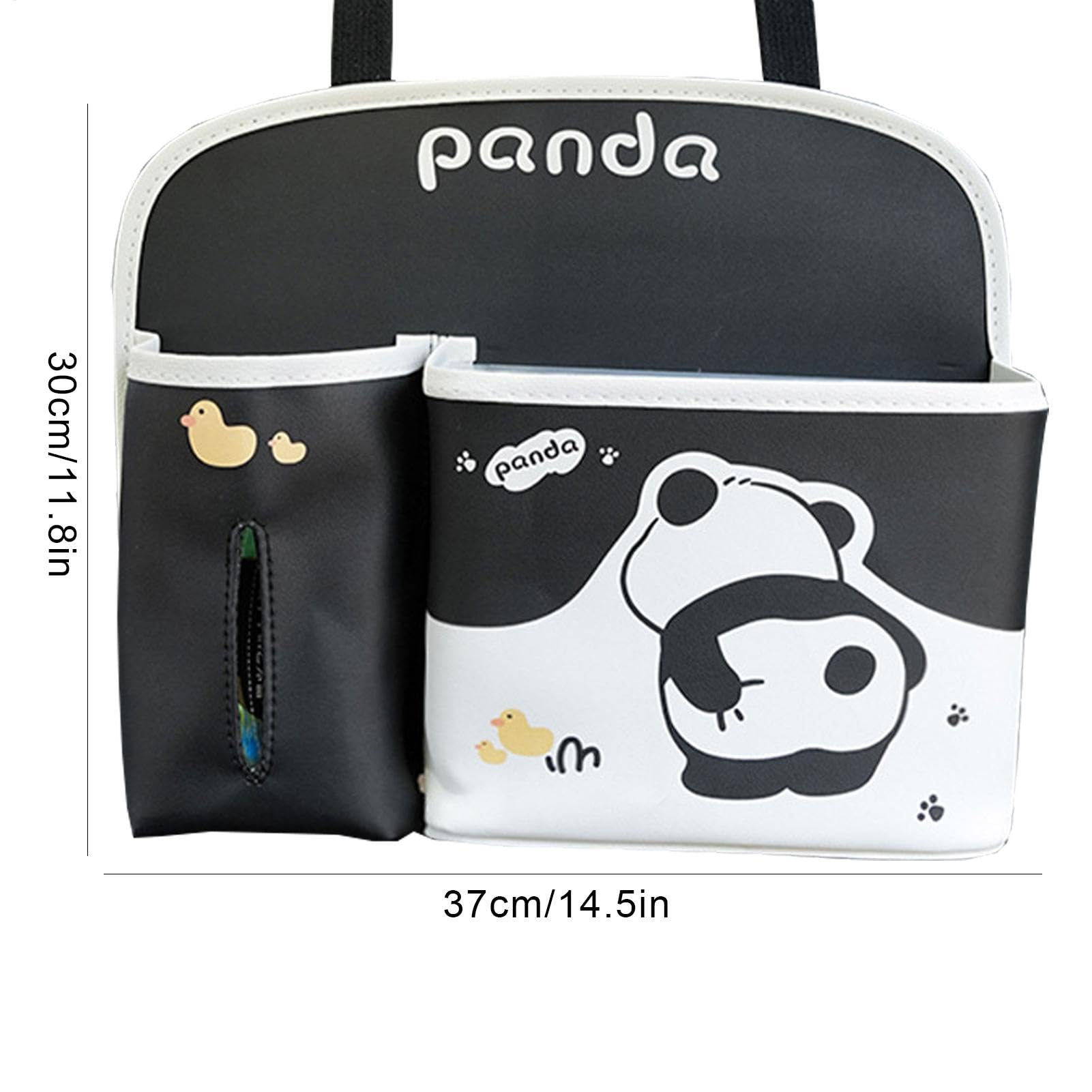 Organizer Auto per Bambini Antimacchia capiente design panda | Paracalci Sedile con Portatablet Viaggio Bambini E Adulti Interni Auto