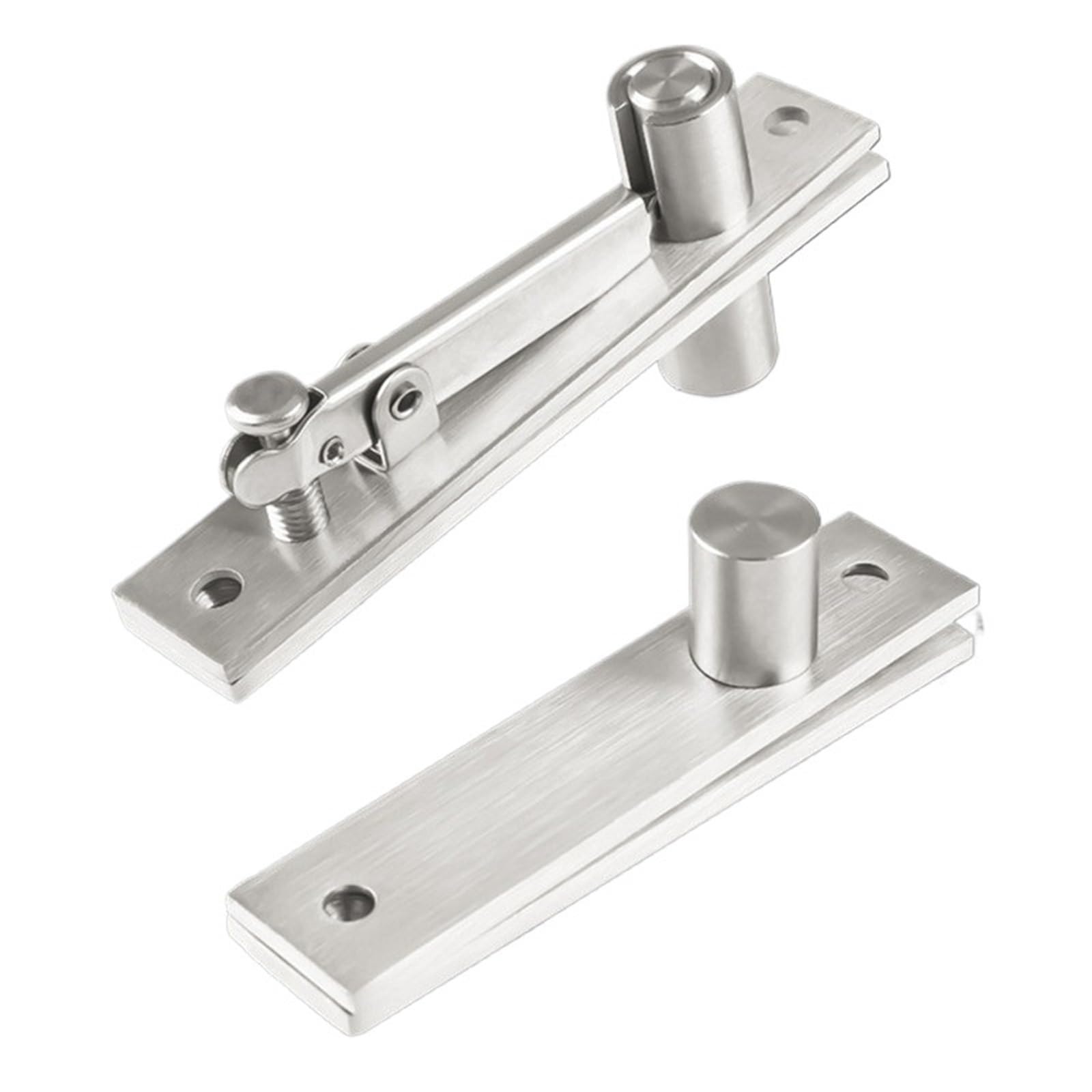 AUNANGLJSCS Heavy Duty Stainless Steel 360 Degree Rotation Wooden Invisible Door Hinges Hidden Pivot Hinge System Furniture Hardware(B)