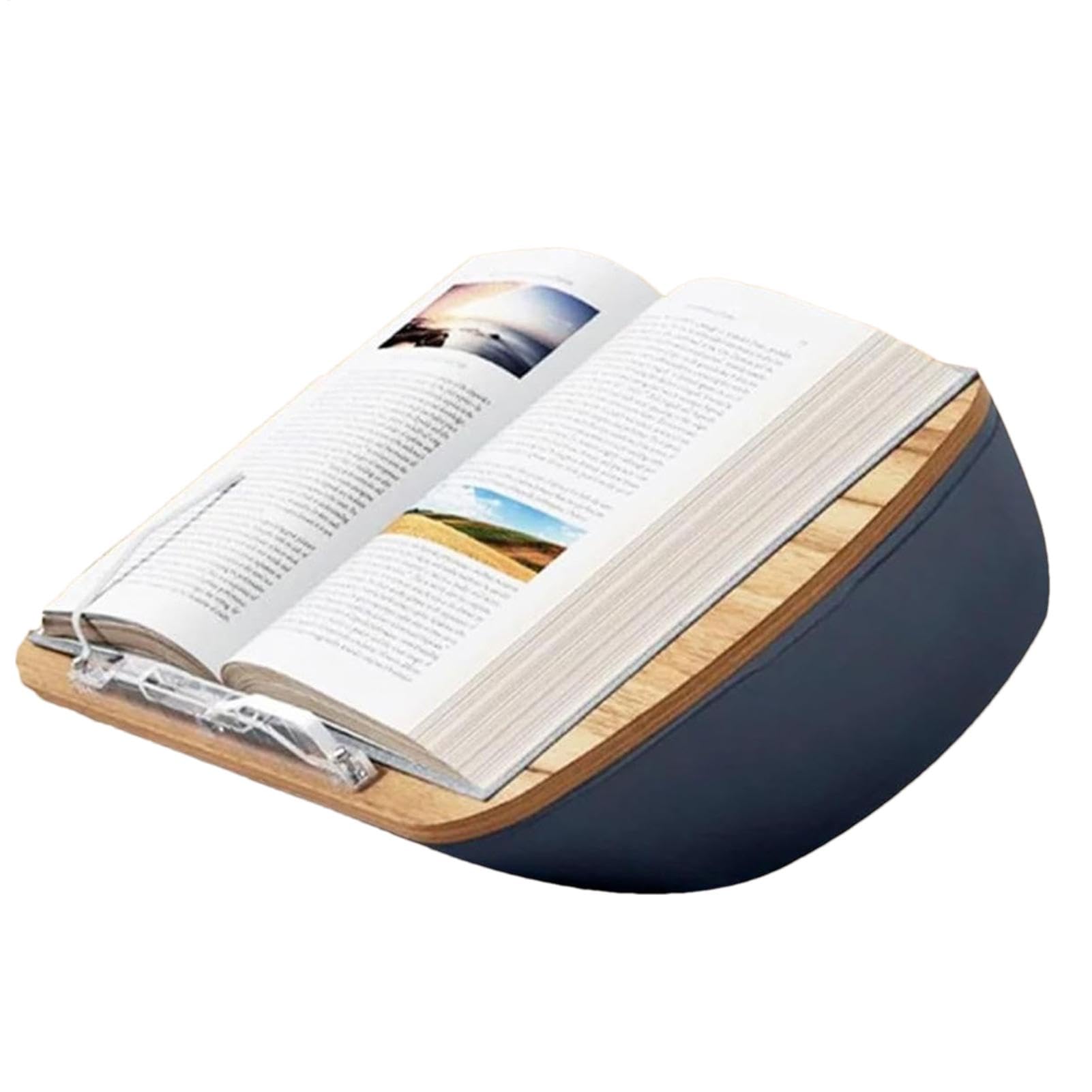 Soporte Almohada Tablet Lectura Ángulo Ajustable Reduce Tensión Cervical | Cojín Soporte para Leer Relleno de Bolitas de Espuma, para Lectores, Portátil, Cama, Sofá, Tablet, E-Reader, Móvil, Regaz