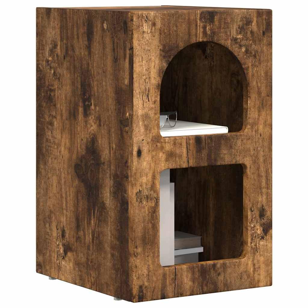 Mesita de noche moderna de madera de 29,5 x 35 x 50 cm con estantes para almacenamiento, diseño neutro para dormitorio, fácil limpieza y montaje
