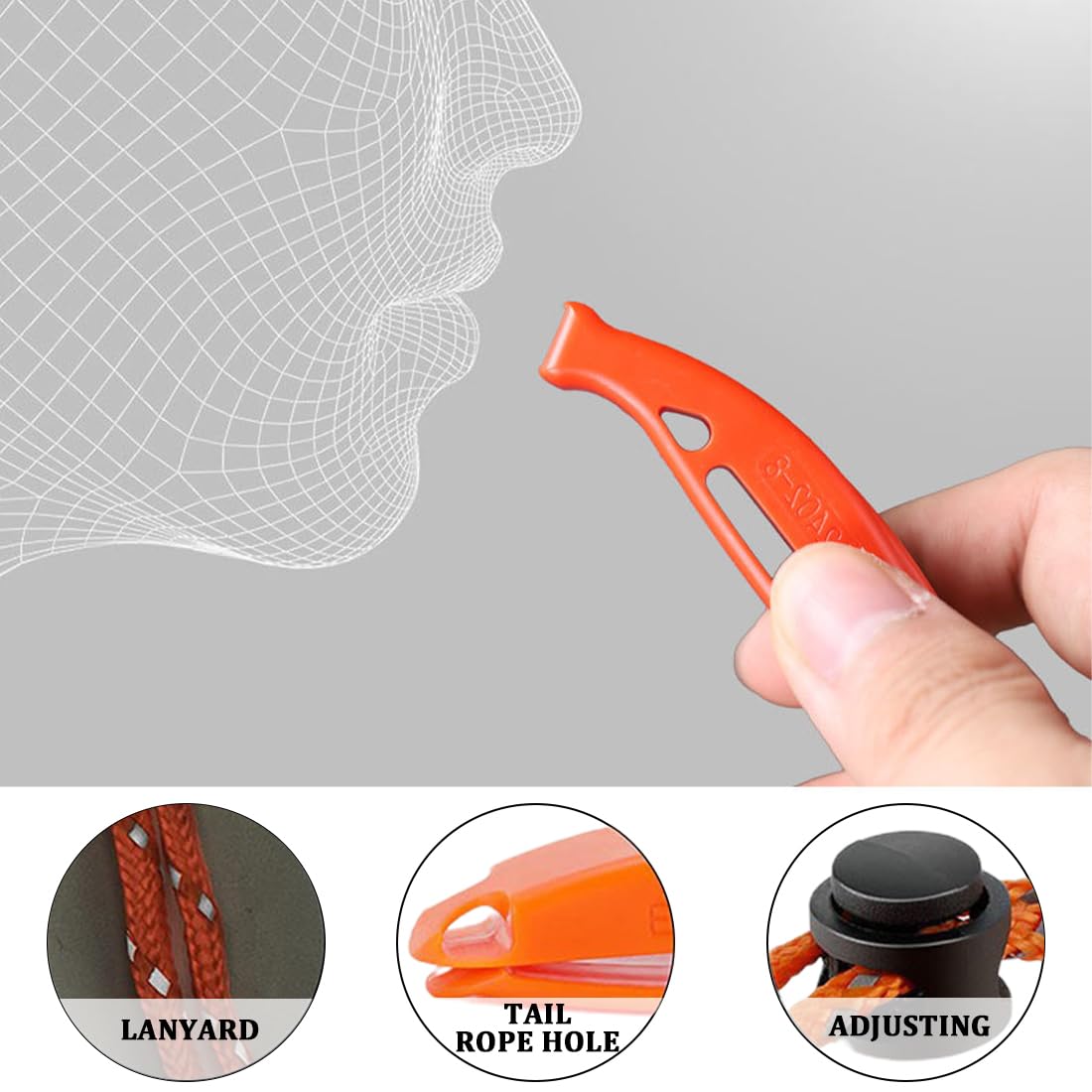 Sifflet De Survie ZOKJSW 2 Pcs Sifflet De Secours Avec Cordon Sifflet Securité Randonnée Sifflet Winner Flow