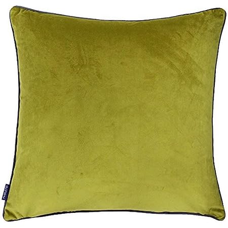 Paoletti Meridian Kissenbezug 55x55 Cm – Samtstoff, Erröten Rosa/Gold, Mit Kontrastkante & Reißverschluss
