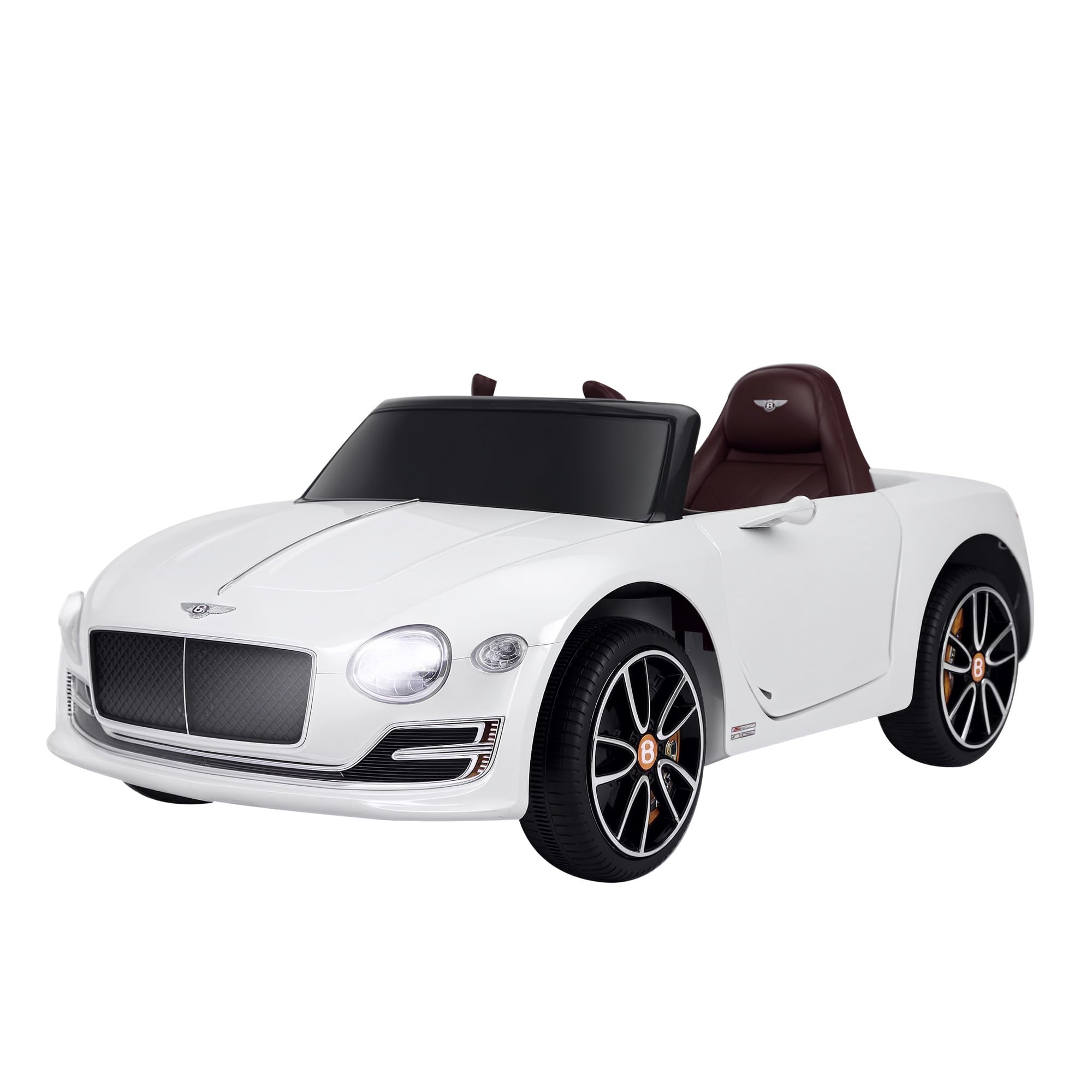 HOMCOM Kinder Elektroauto Bentley GT Lizenziert 108 x 60 x 43 cm Weiß | Elektrisch Kinderauto, 2,4G-Fernbedienung, MP3, Musik, Hupe, LED-Leuchten, Elektroauto Kinderfahrzeug, für 3-5 Jahre