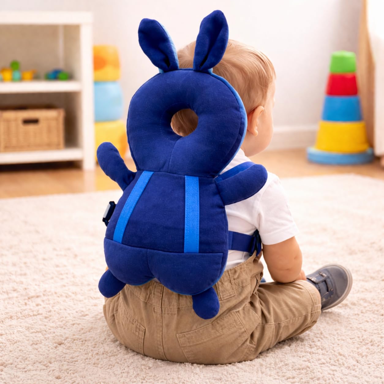 Item Name Baby Head Protector Cushion for 6–24 Months | Soft Plush Safety Backpack for Toddlers | Adjustable Straps, Anti-Fall Pillow for Infants-image-8