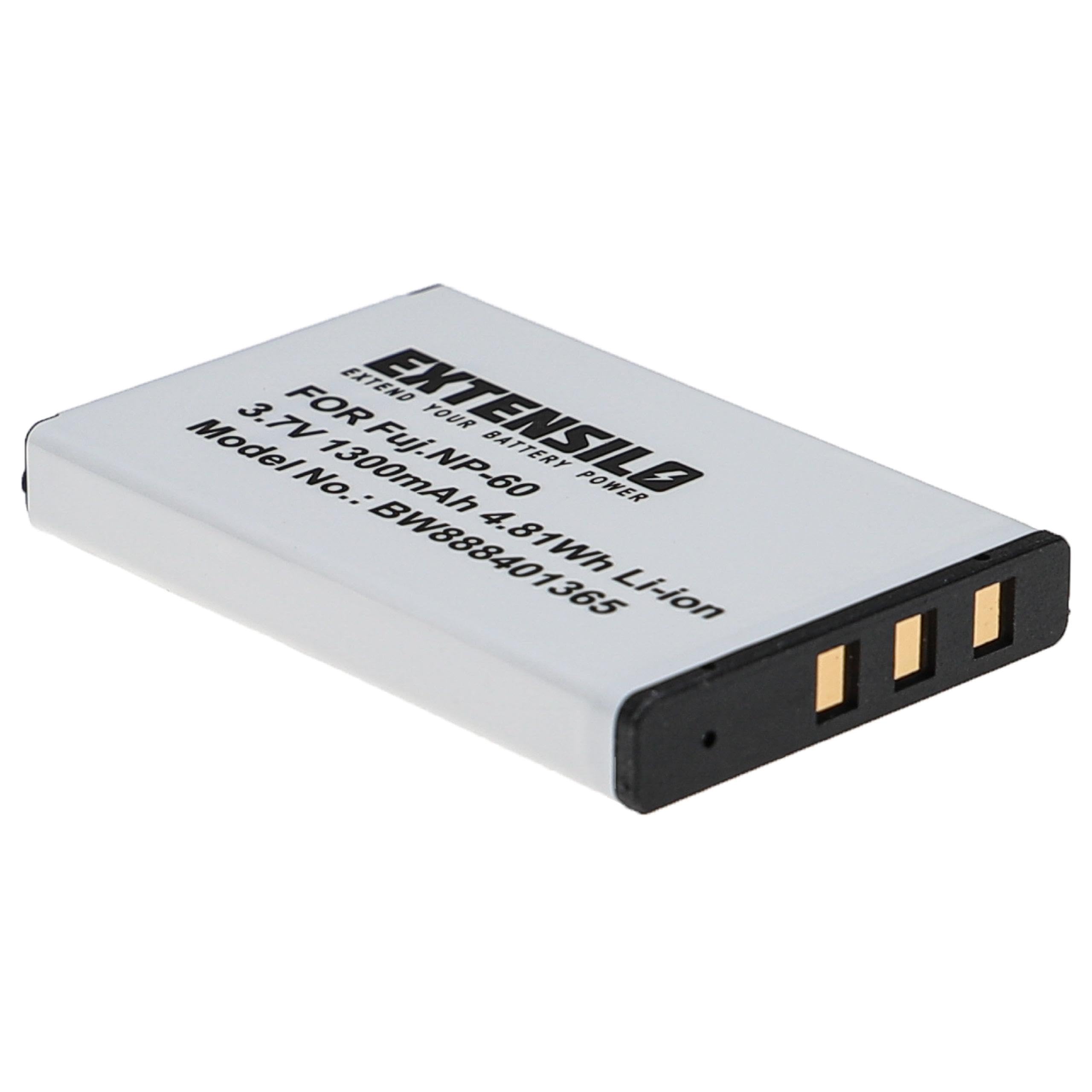 2x Batterie pour JAY-tech VideoShot DVH5910 Accu 1180mAh - Batterie de rechange appareil photo et caméra + Chargeur