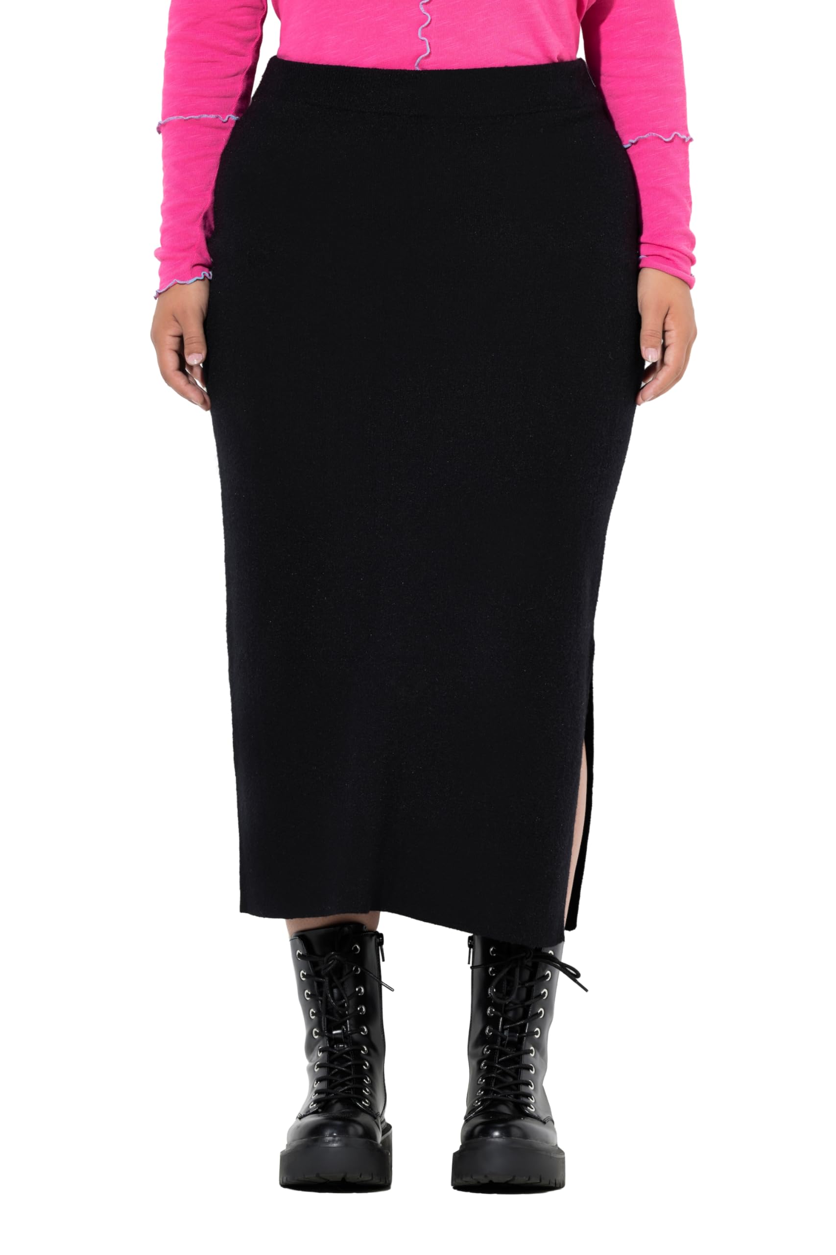 Angel of Style Damen große Größen Übergrößen Plus Size Strickrock, körpernah, Midilänge, Elastikbund 845759