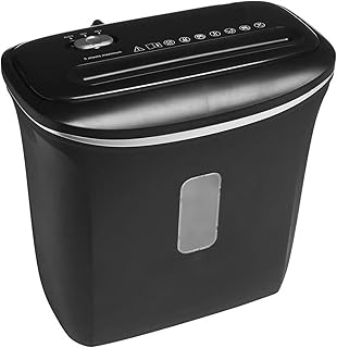 Destruidora de papel - adequada para casa e escritório - corte transversal de 5 folhas Destruidora de papel - capacidade de 11L - corte de cartão de crédito, papel, papelão - desligamento automático e