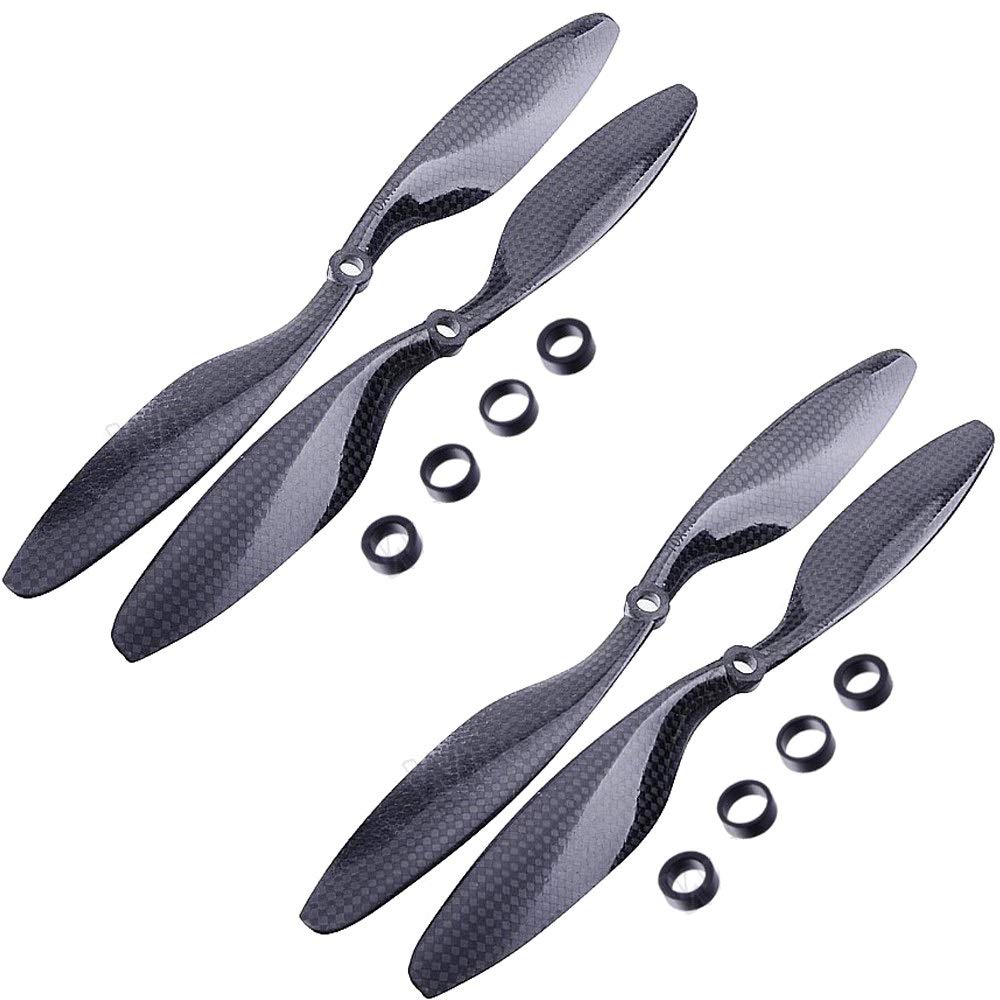 2 pares de hélices de fibra de carbono 8045/1045/1047/1147/1238/1260/1245 for cuadricóptero RC, hexacóptero multirrotor