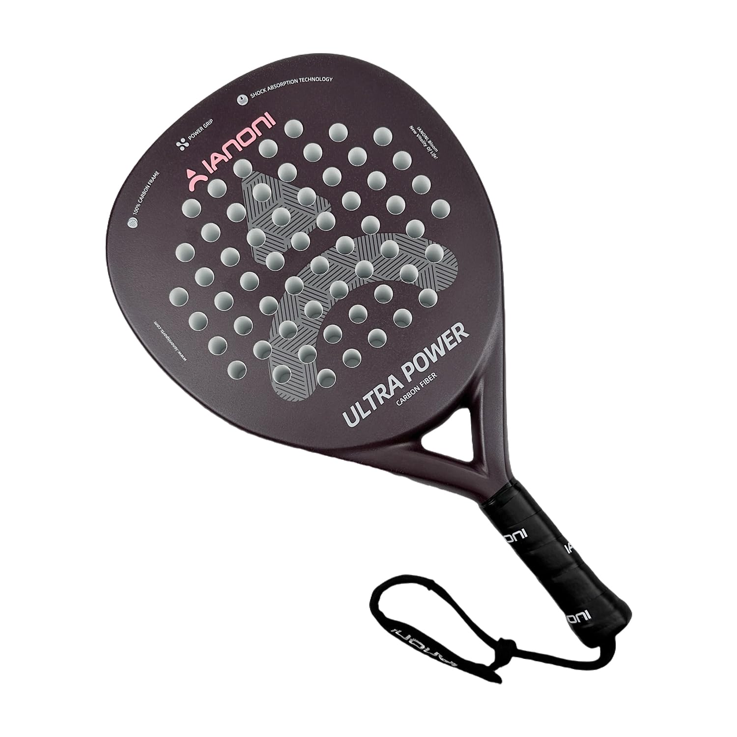 Padelschläger Karbonfaser-Oberfläche | Ultra Power Padelschläger Braun