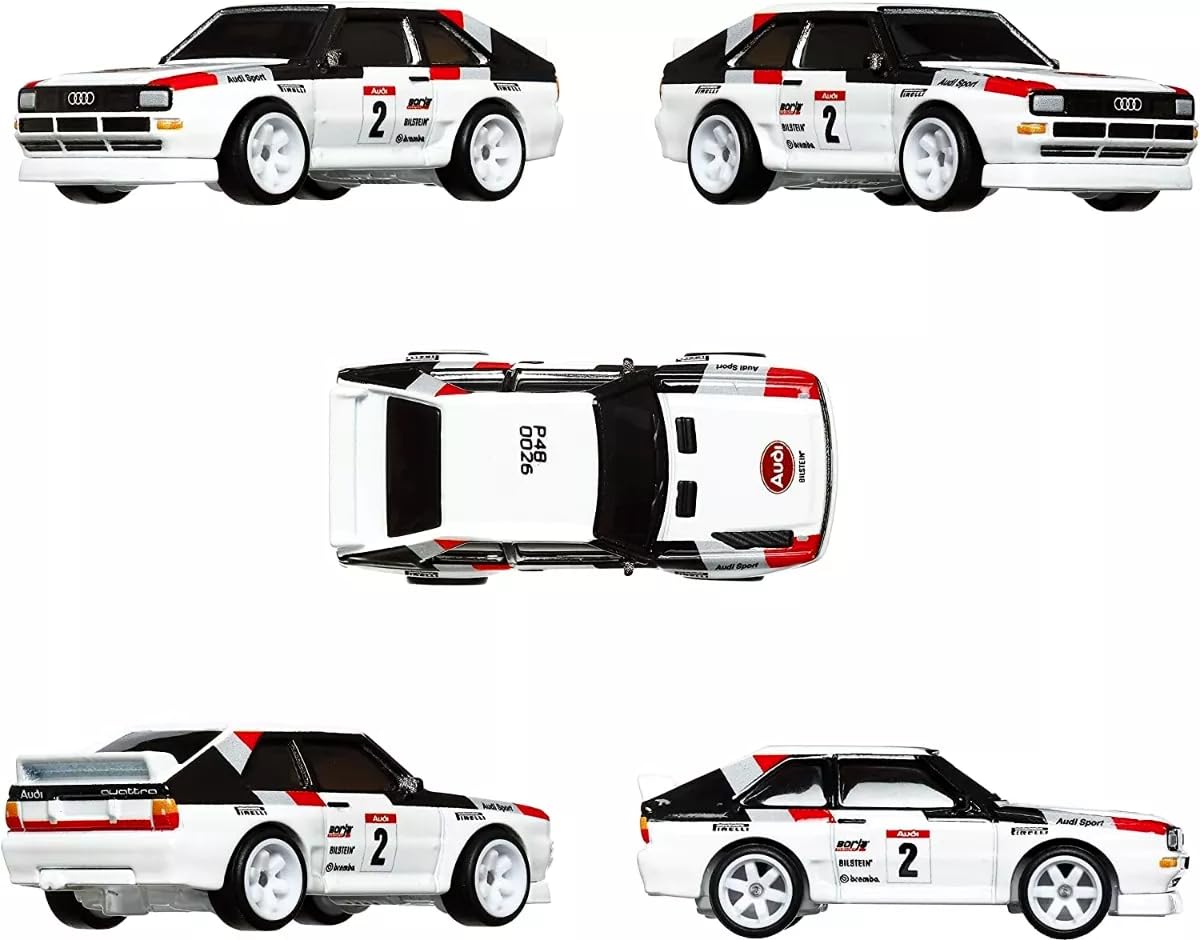 Hot Wheels HCY73 Premium 2 Pack Lancia Rally 037/'84 Audi Sports Quattro [3 anni in su] Bianco Mini