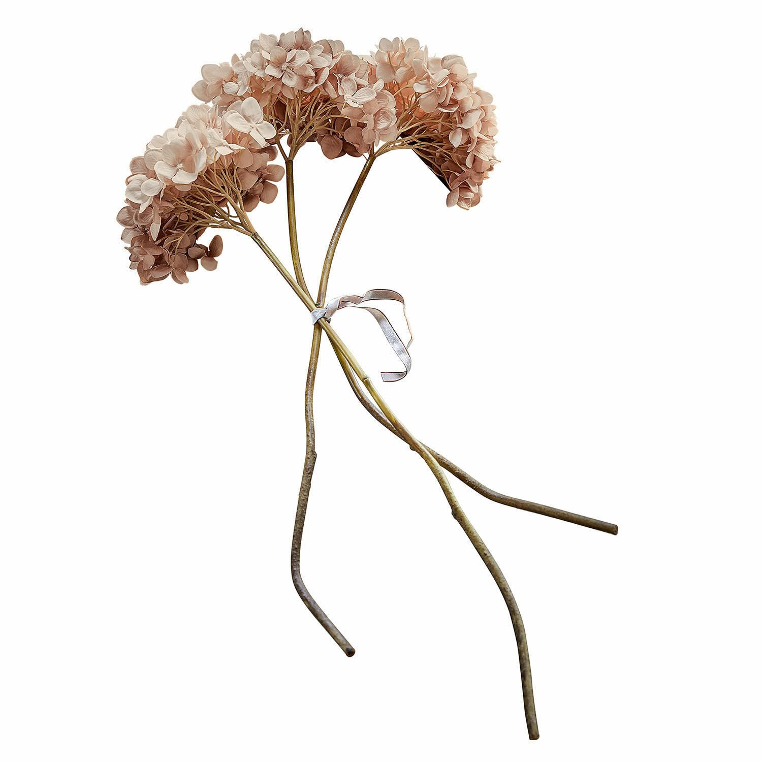 Loberon Deko-Blume 3er Set Amarente, rosa/grün | detailreiche Handarbeit, naturgetreue Hortensien, Kunstblume, Dekoration, Eisen, Kunststoff, Polyester