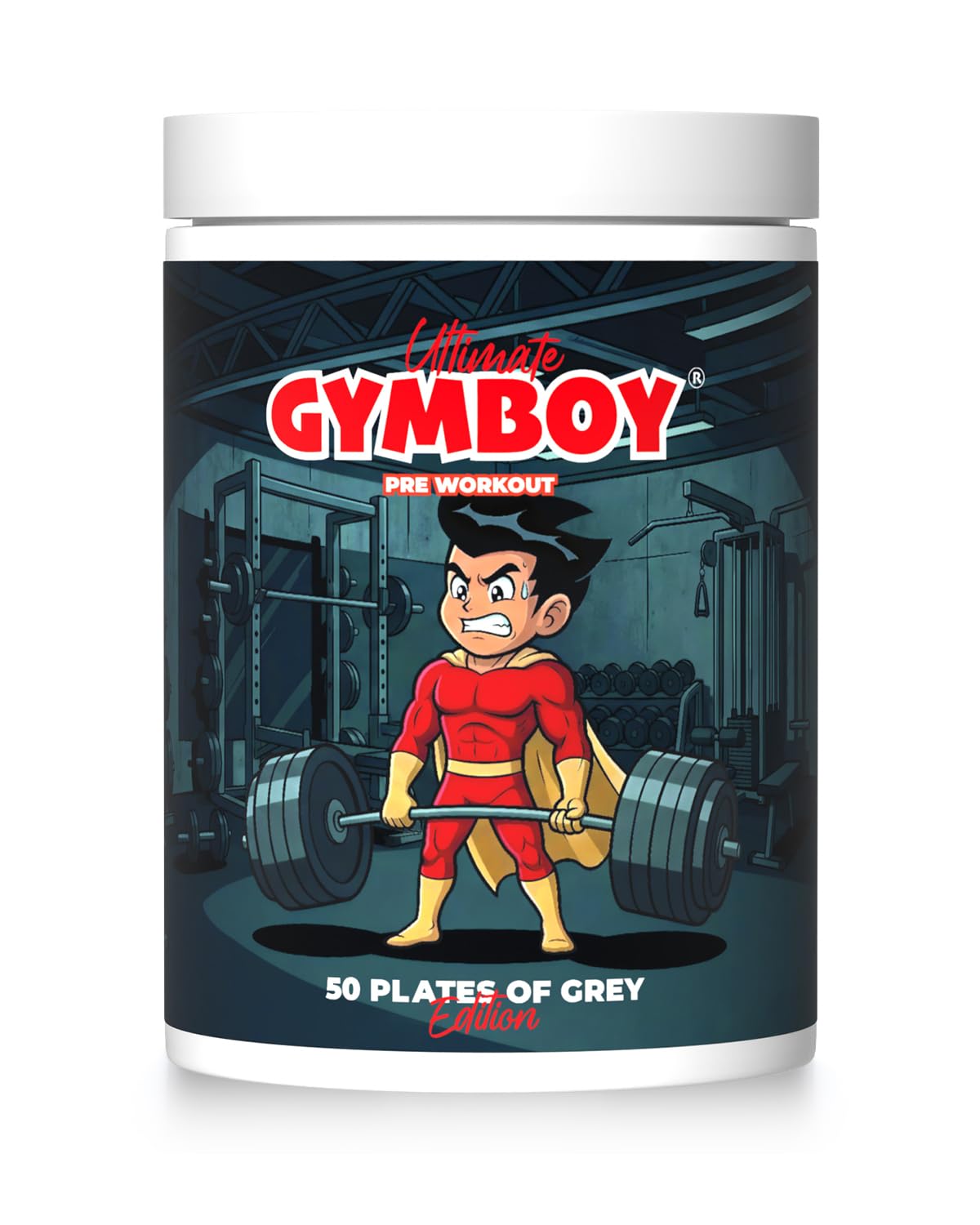 50 Plates of Grey Edition – Pre-Workout Drink – 5.000mg L-Citrullin Malat + 4.000mg Arginin AKG – 200mg Koffein – Mit NEWCAFF & OXYSTORM – Vegan – 500g (25 Portionen) (Pfirsich-Kaktusfeige)