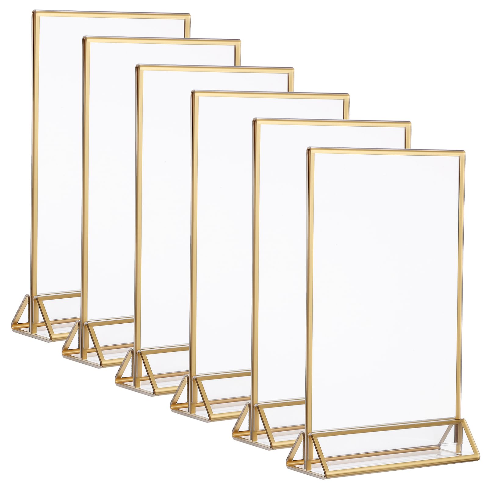 STOBAZA Acrylic Sign Holders 4x6 Inches Display Stands Easy to Use Sign Stands No Tools Required Great for Menu Price Advertisement