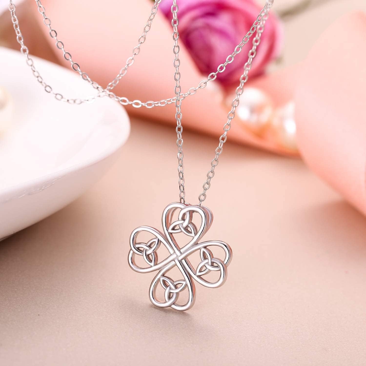 EVER FAITH 925 Sterling Silver Infinity Love Celtic Knot Pendant Necklace Birthday/Mothers Day/Valentines/Christmas Jewelry Gift for Friend Sister Mother - Image 4