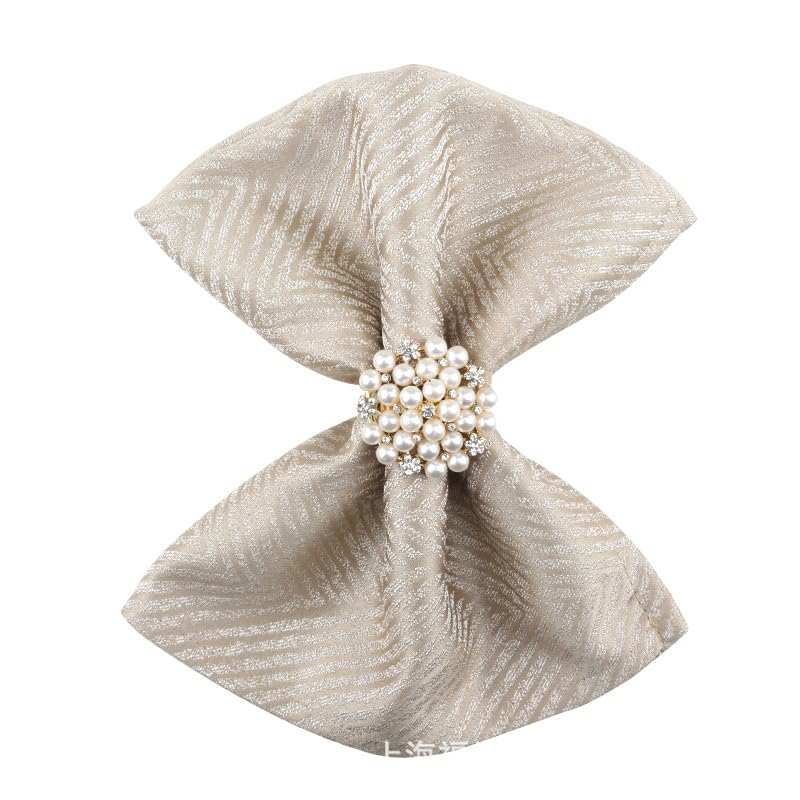 Servilletas de Tela Jacquard Damask 2 Pzas Beige 46x46 cm miniatura 1