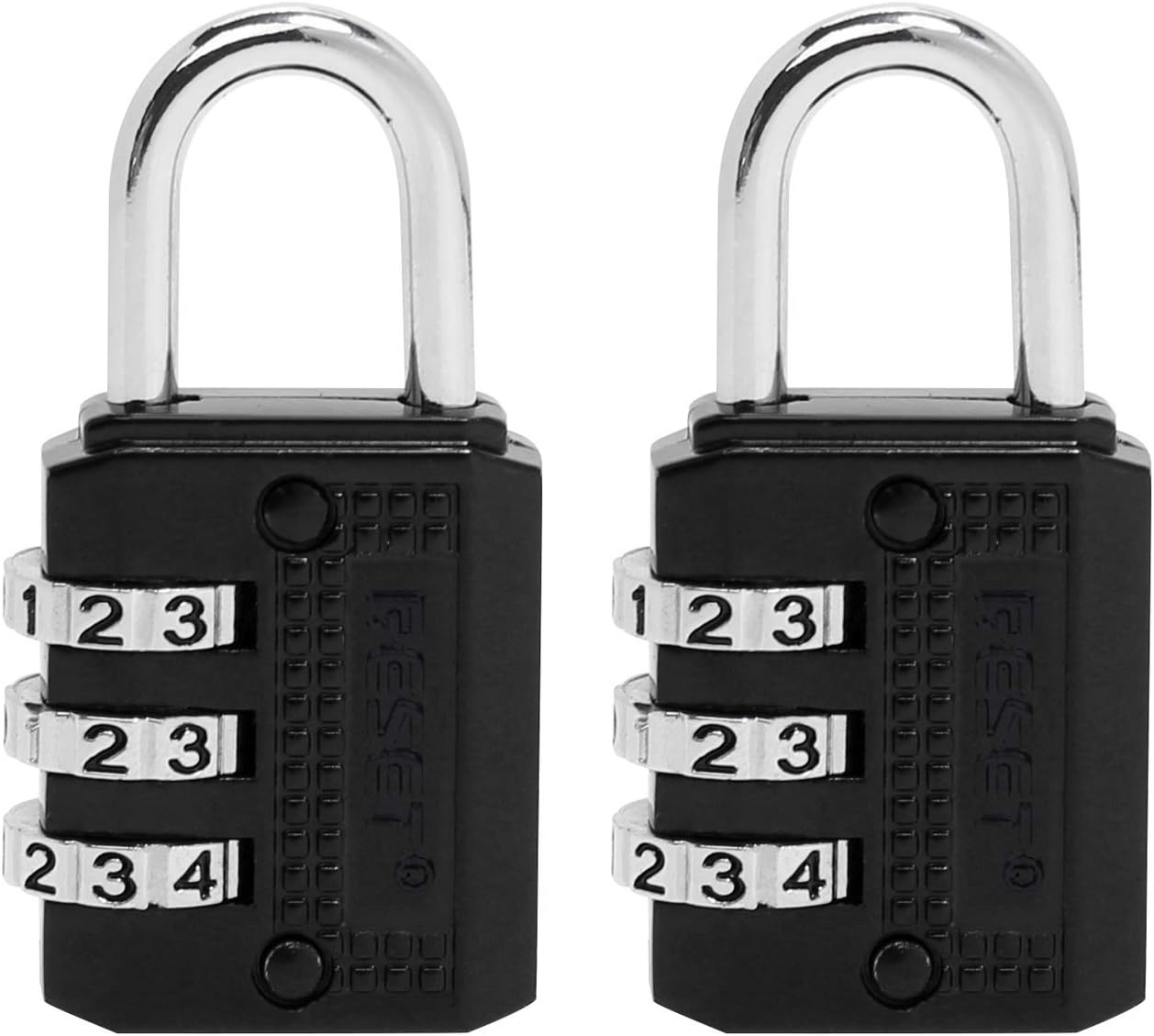 RESET071 3 Digit Small Combination Lock Tiny Padlock for Mini Locker, Diary, Box,Luggage