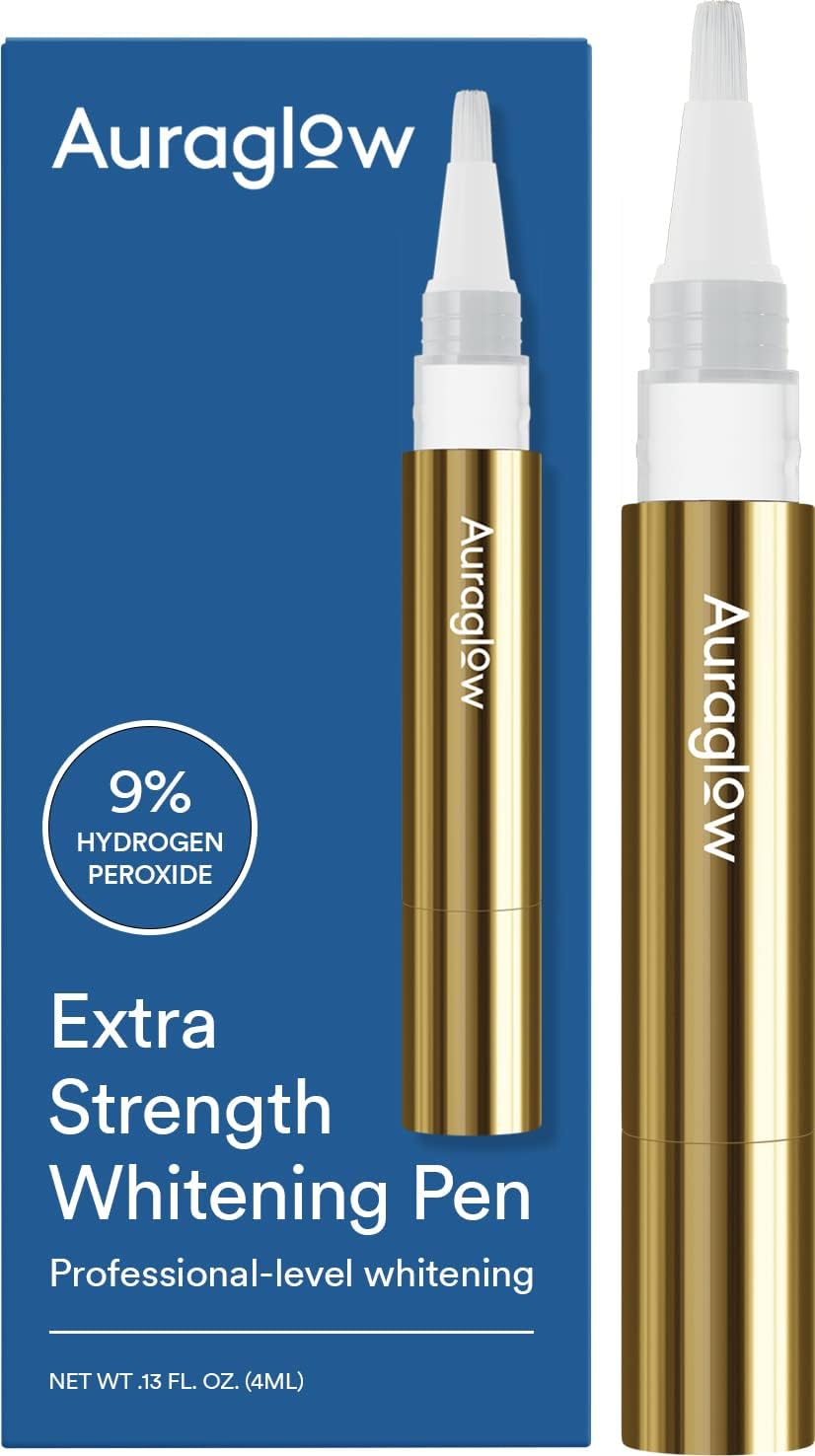 Auraglow 44% Teeth Whitening Gel & Extra Strength Whitening Pen