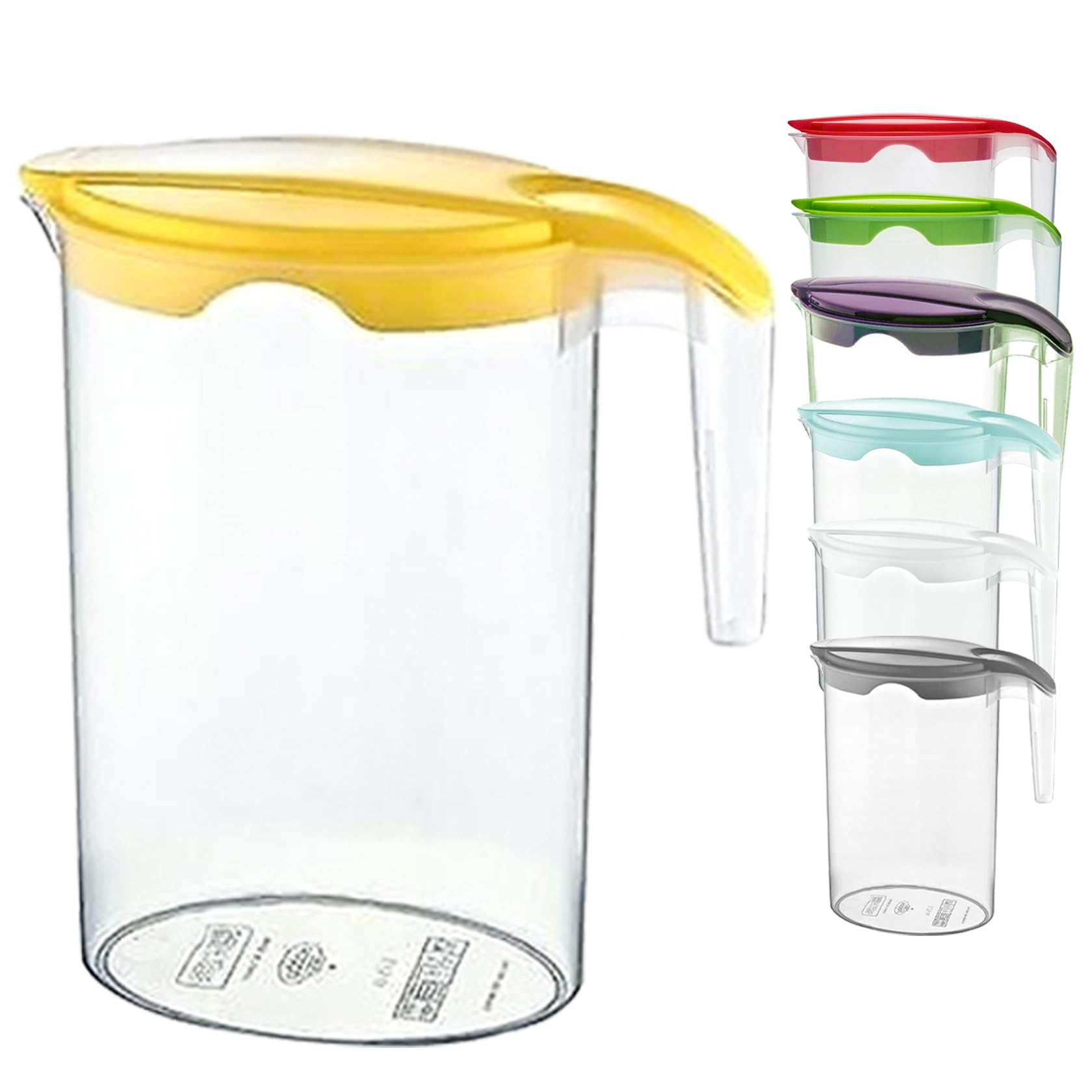 1.75 Litre Plastic jug with Lid Water Juice Milk Pitcher Fridge Door Storage Contanier (4)