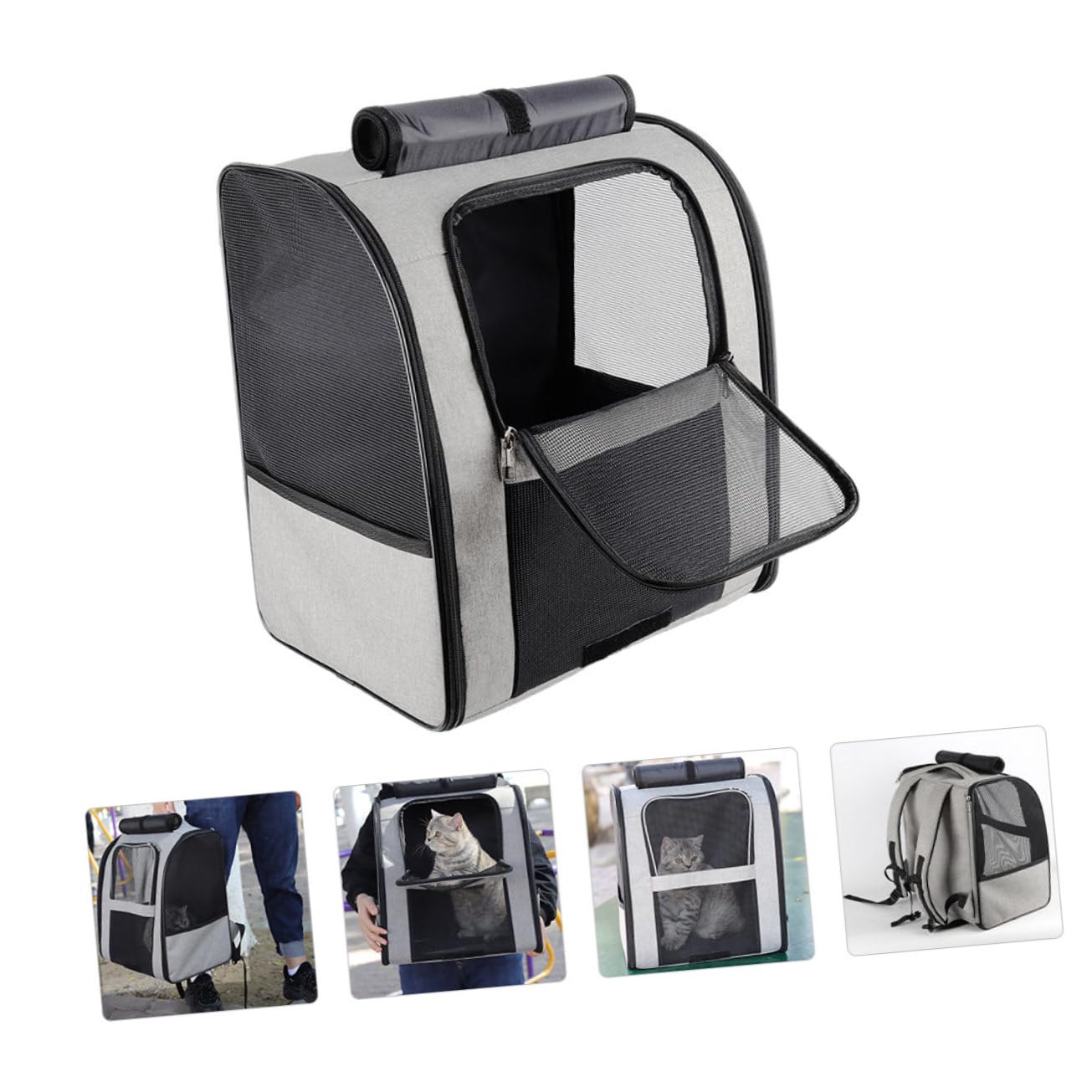 BESTonZON Tragbare Katzentragetasche Aus Haustier-Reisetasche Mit Atmungsaktivem Design Für Transport Von Katzen Geeignet Für Spaziergänge Wandern Und Reisen
