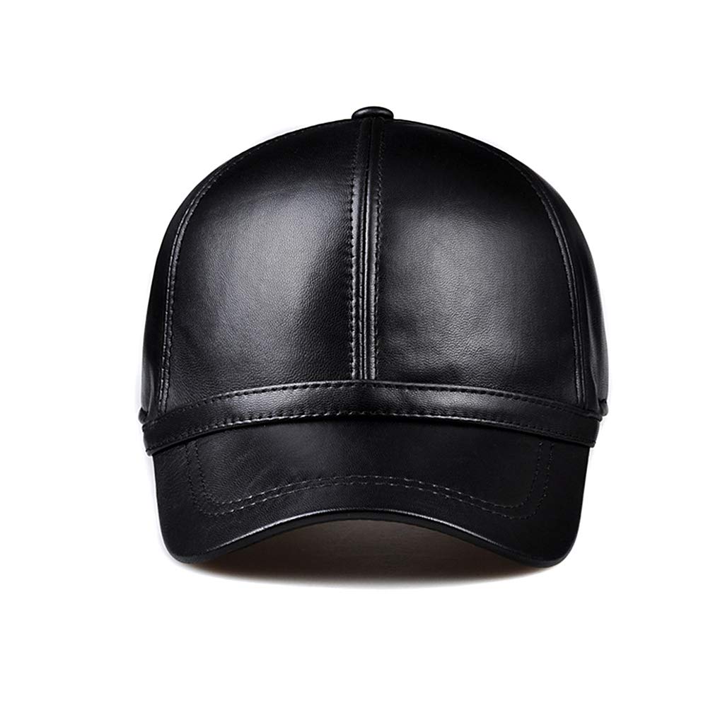 Gorra De Béisbol De Cuero para Hombre Gorro con Viseragorras Cap Sombrero Invierno De Deporte Ajustable