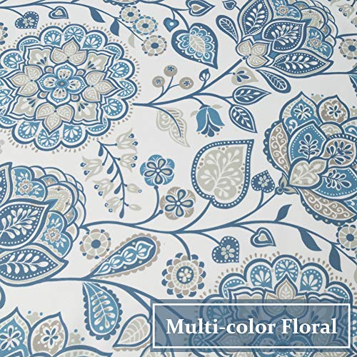 oremila Kitchen Curtain Valance Multi-Color Floral Window Valance for Kitchen and Bathroom, Rod Pocket, 54