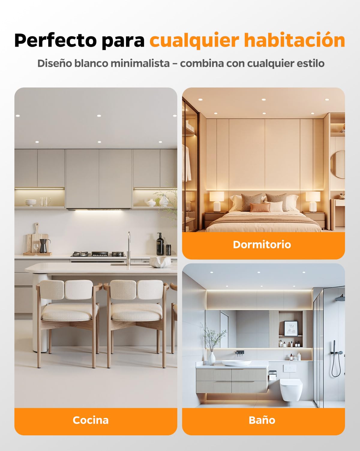 Sanyoung Focos Empotrable LED Techo Regulables, 5W Downlight 68mm, 10 Pack | Agujero 65-80mm, Blanco Cálido Blanca Neutro Blanco Frío, 380LM, IP44 Ojos de Buey LED 220V para Baño Salón