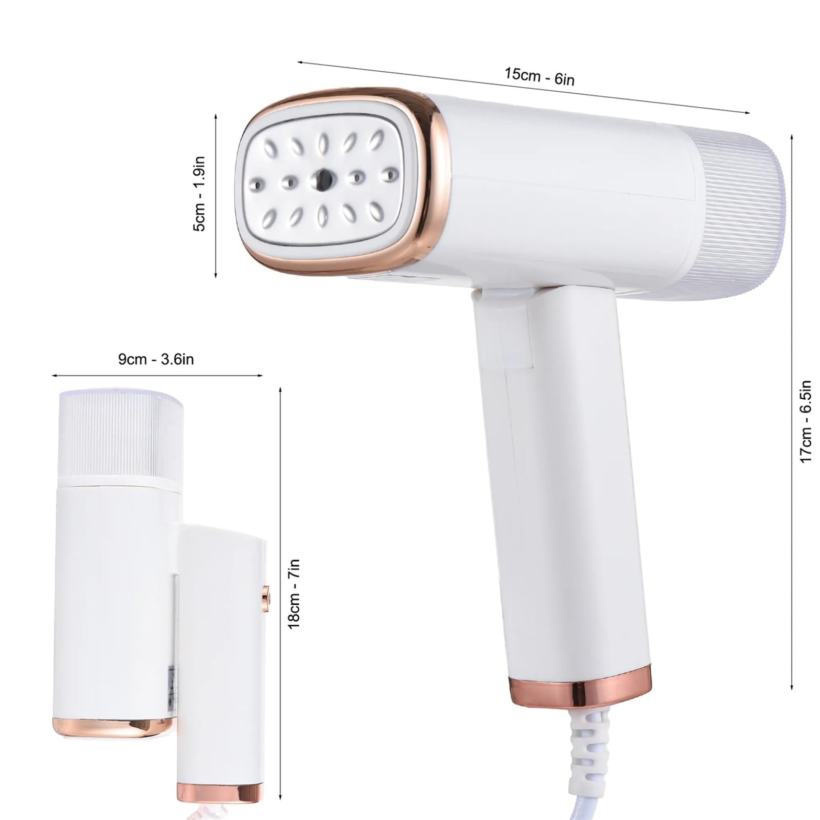 beyoulife steamix pro Tragbarer Handdampfer Faltbares Dampfbügeleisen zum schnellen Entfernen von Falten für Zuhause und unterwegs