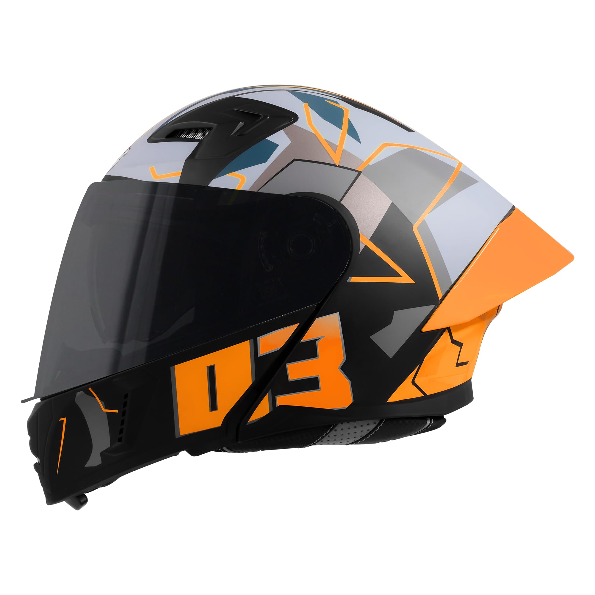 Steelbird SBA-20 03 ISI Certified Flip-Up Graphic Helmet for Men with Inner Chrome Sun Shield-image-29