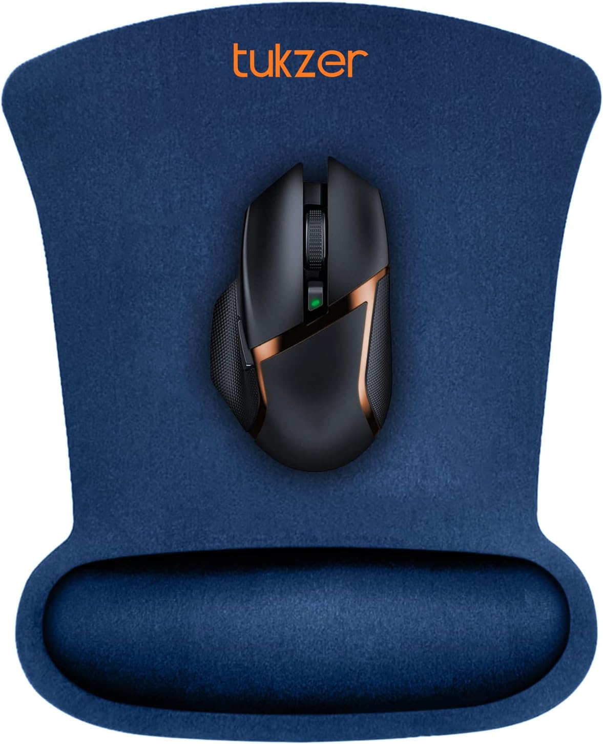 Tukzer Gel Mouse Pad| Memory Foam Cushion Mousepad with Wrist Support, Ergonomic Design| Non-Slip Rubber Base| Suitable for Gaming, Computer, Laptop, Home & Office Non-Slip Rubber Base (Dark Blue)
