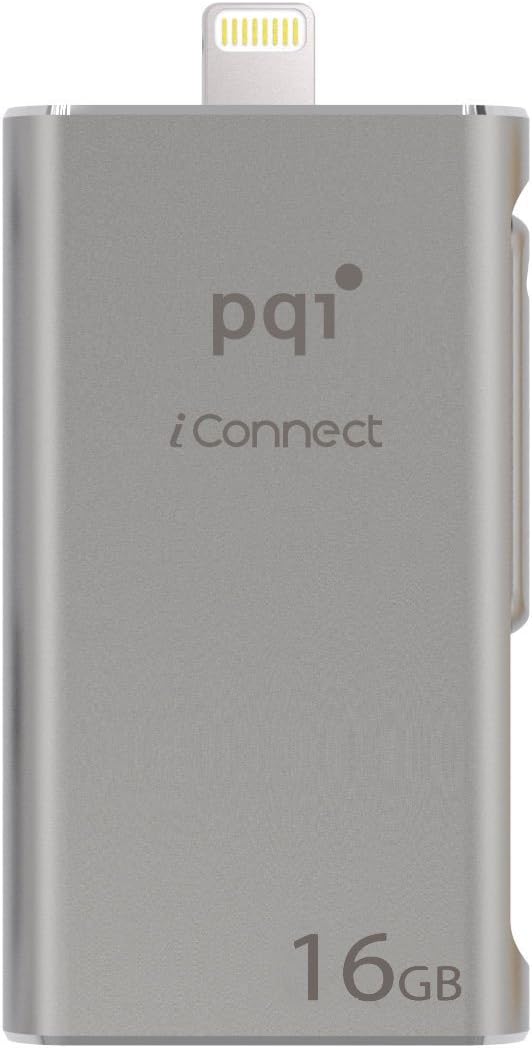 [Apple Mfi] Iconnect 64 GB Mobile Flash Drive w/ Lightning Connector for iPhones, iPads, iPod Mac & PC USB 3.0 (Iron Gray)