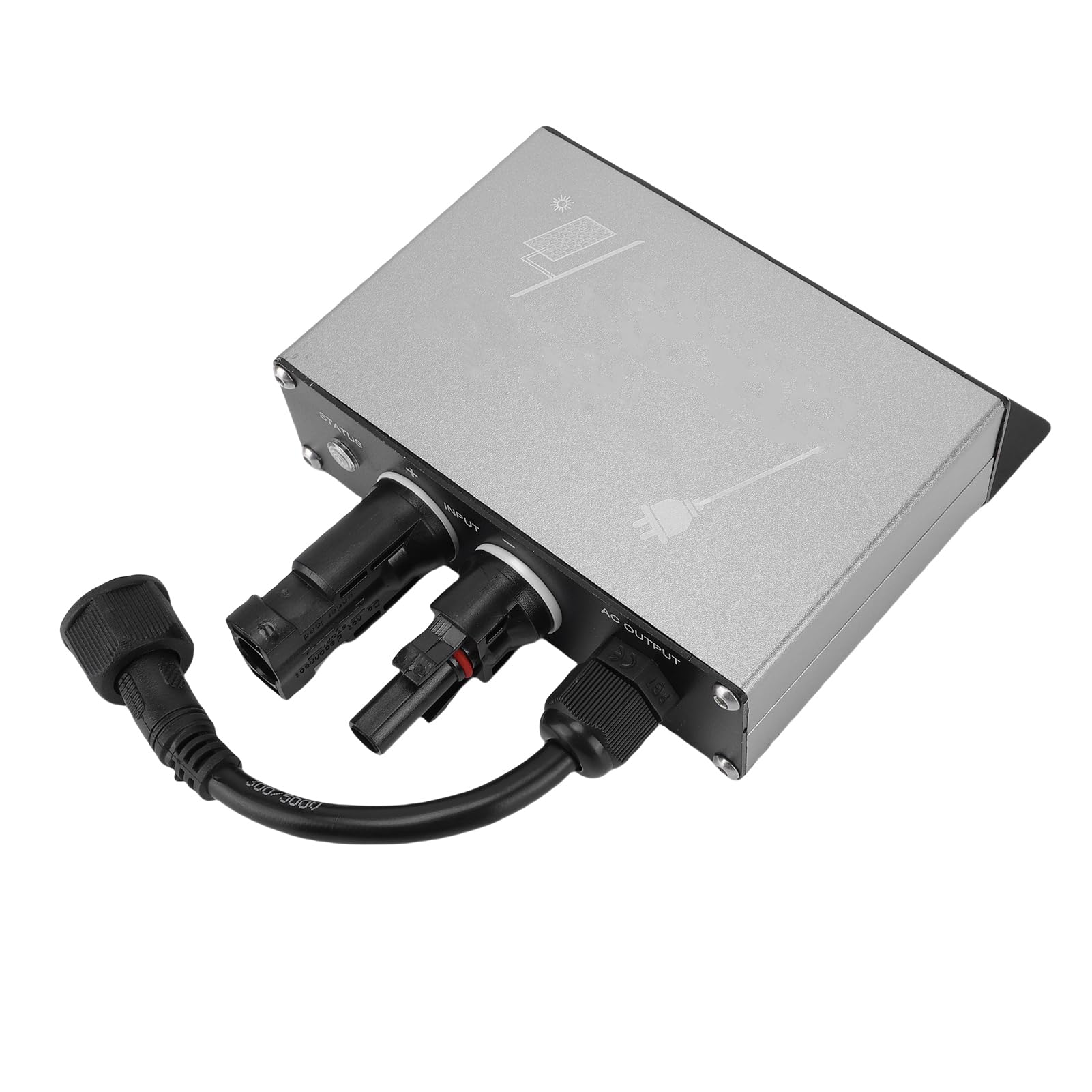 POENVFPO Mikroinwerter Sieciowy do Instalacji Fotowoltaicznej, Obudowa ze Stopu Aluminium, wodoszczelność IP45 z Zabezpieczeniem Nadprądowym i Przepięciowym, do Komercyjnych Systemów