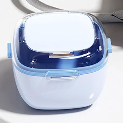 Miniatura 3 de Caja de limpieza de retención  Dentadura postiza resistente a derrames, vaso de baño, protector bucal con tapa hermética, estuche compacto para