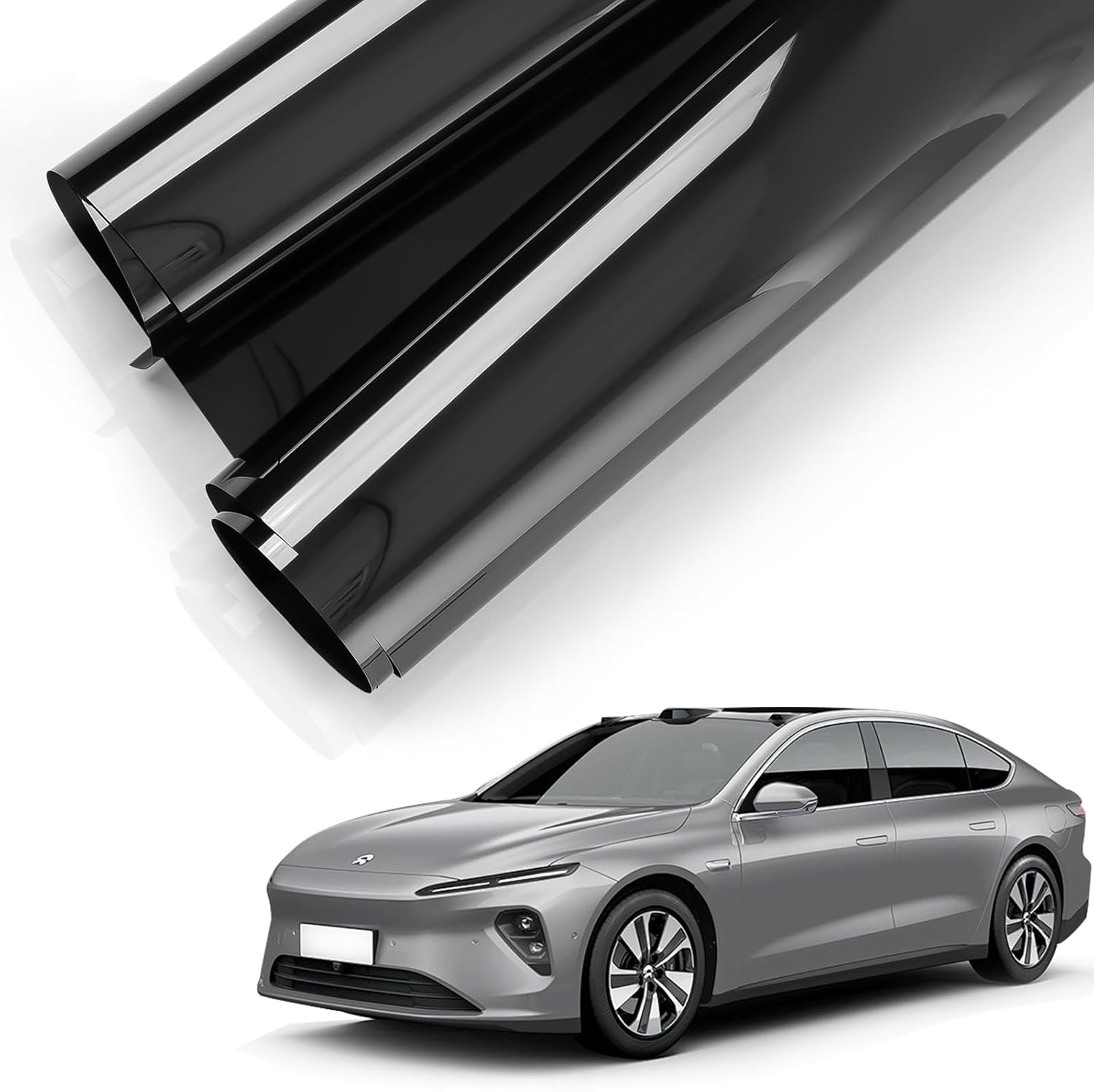 Car Window Tint 5% VLT 36" in x 100'Ft Nano Ceramic Window Tint Roll, 2 Ply Automotive Window Tint Privacy Film for Car Sun Protection, UV & Heat Blocking and Scratch Resistant